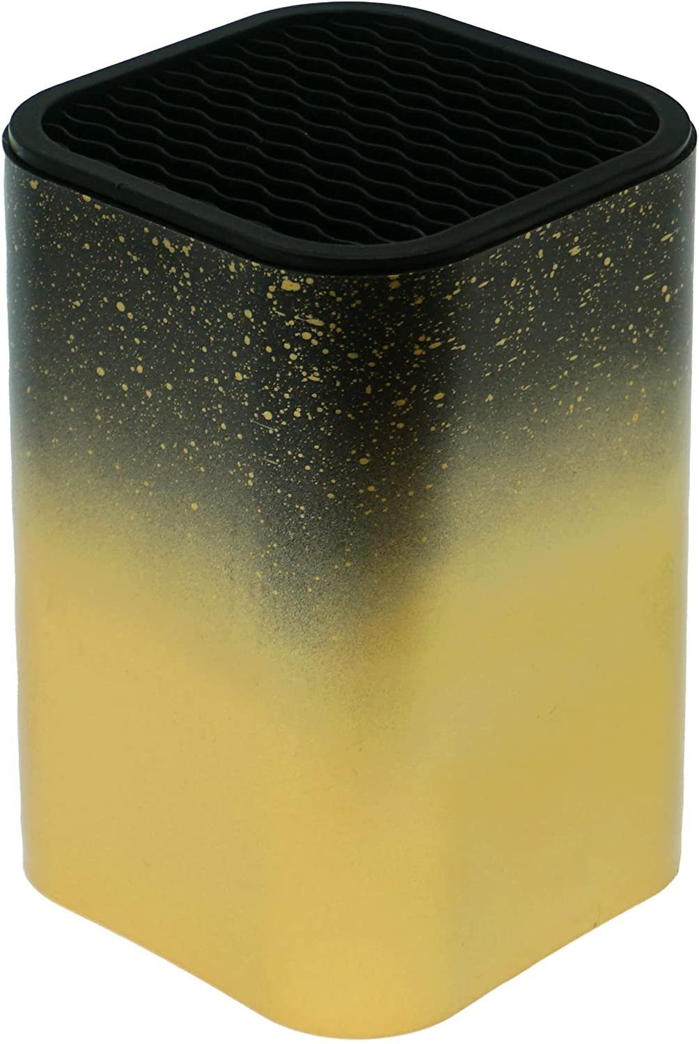 Lashuma Ножиblock Gold (1tlg), Kochmesser Block 9x9 cm Höhe: 14 cm, Ножиhalter Kunststoff