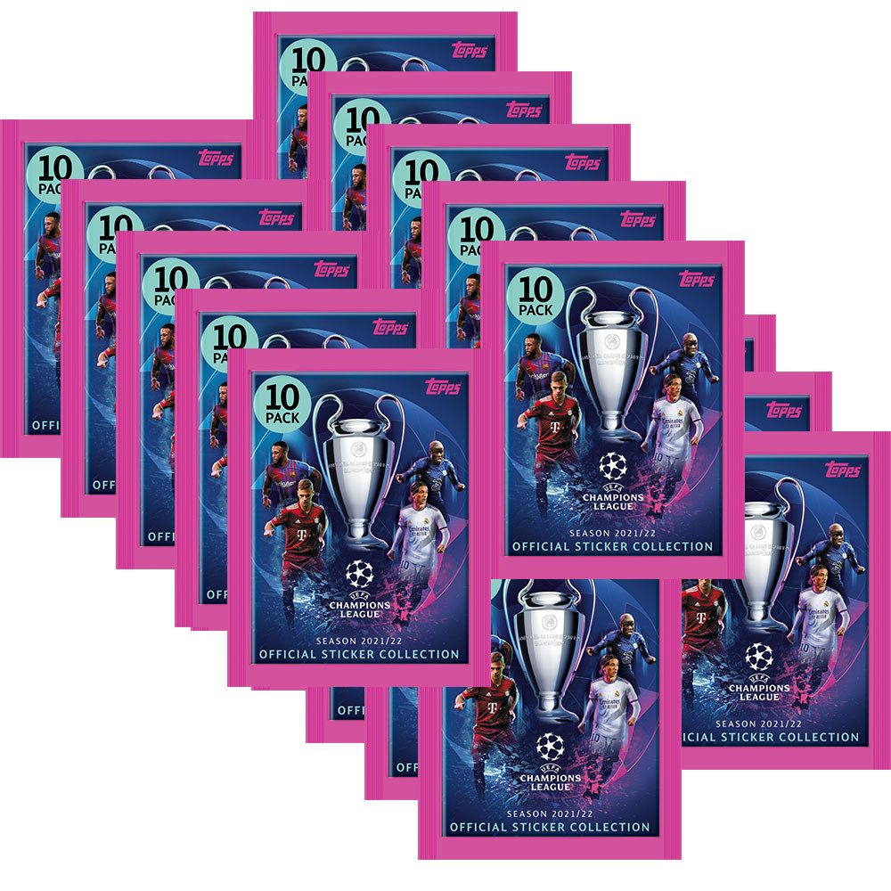 Topps Sammelkarte TOPPS - Champions League 2021/22 Sticker - 20 Tüten