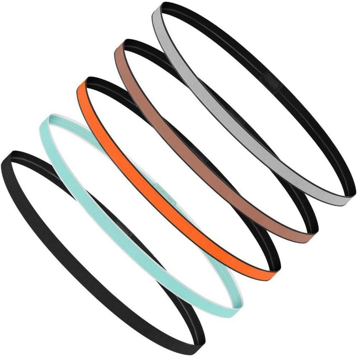 LuxusKollektion Stirnband Sport Stirnbänder Unisex 5er Set Elastisch Atmungsaktiv Rutschfest