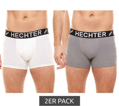 HECHTER STUDIO Boxershorts 2er Pack HECHTER STUDIO Herren Unterwäsche Boxershorts Boxer Grau/Weiß