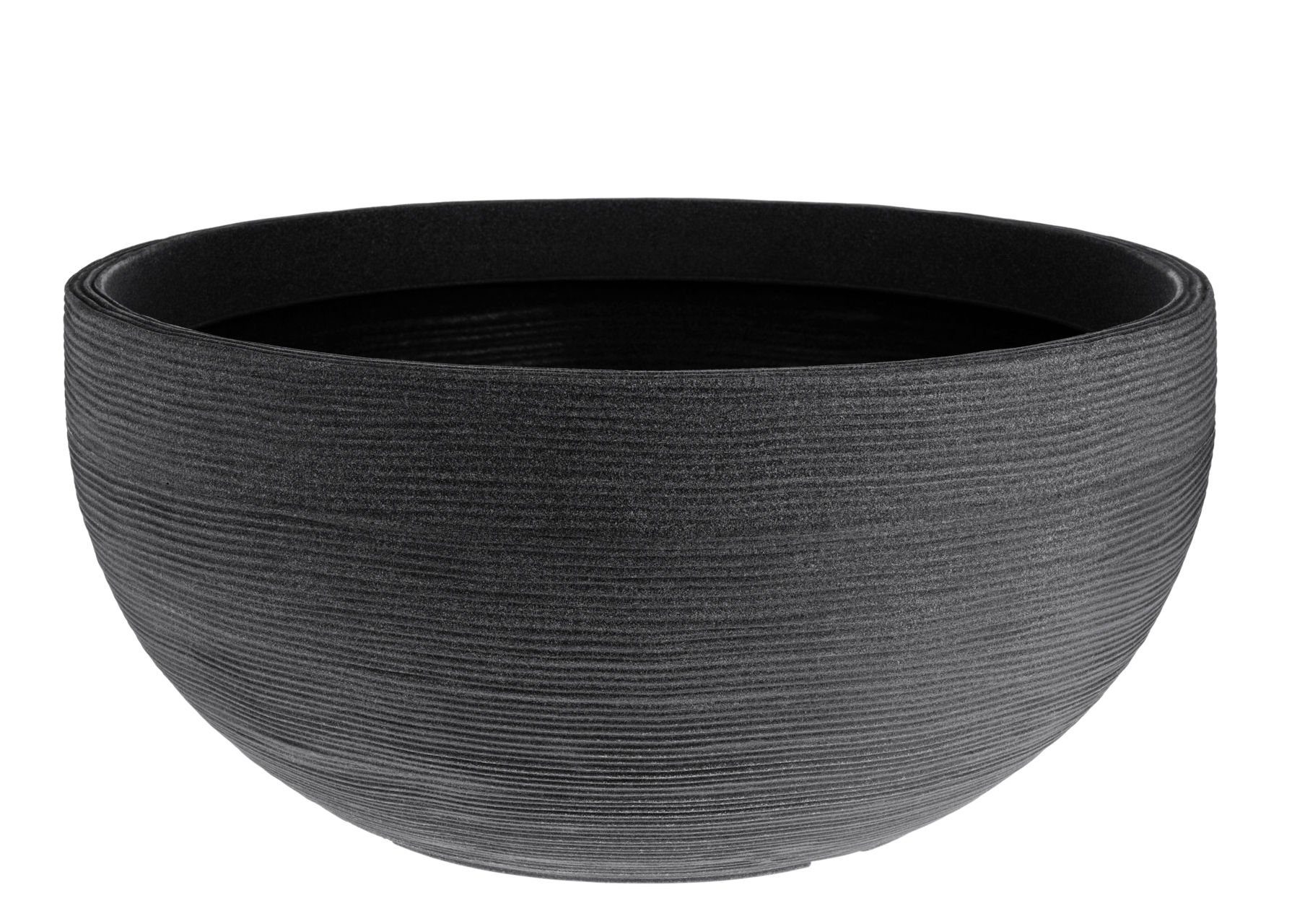 Spetebo Blumentopf XXL Kunststoff Pflanzschale RUND anthrazit (Stück, 1