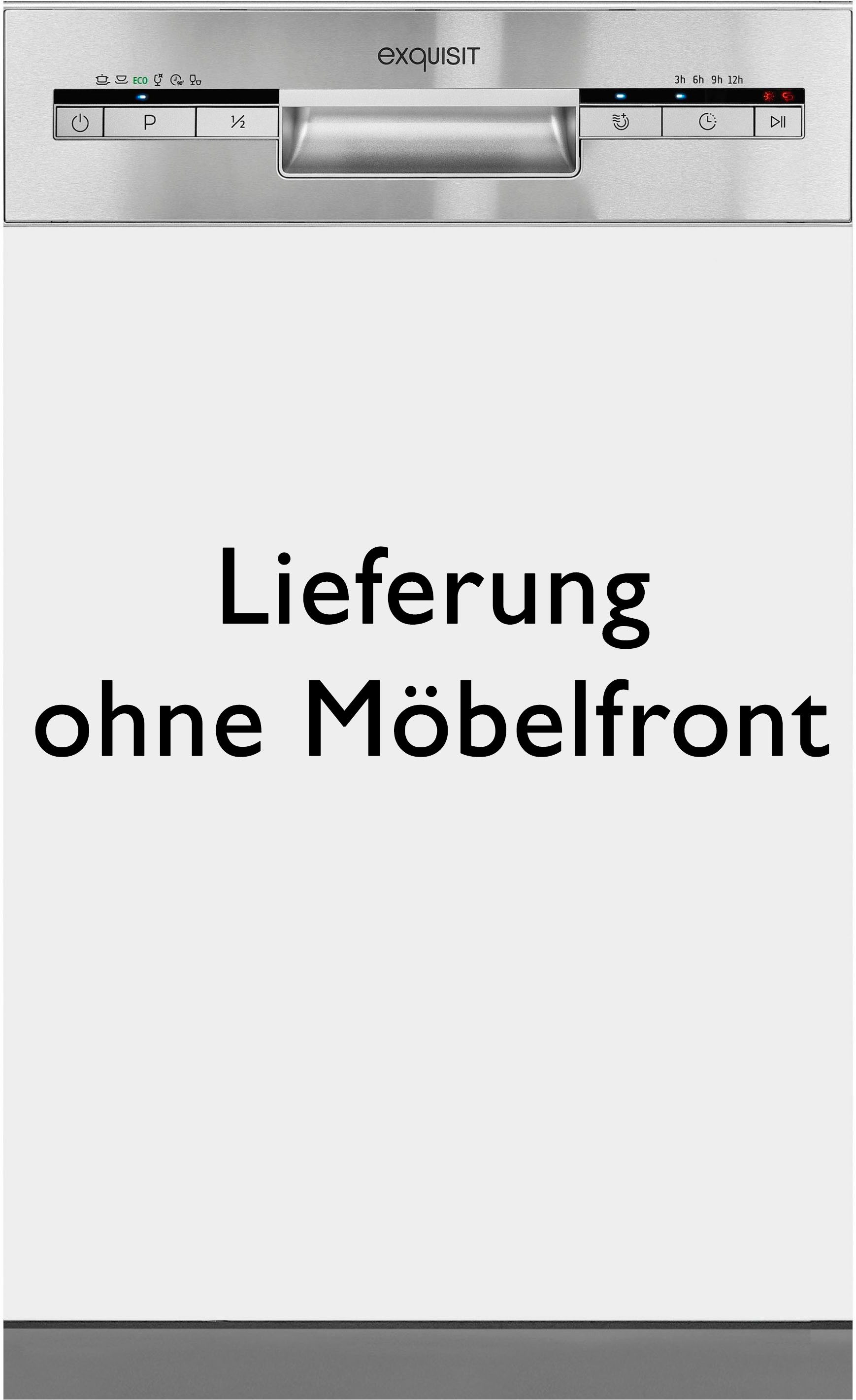 exquisit teilintegrierbarer Geschirrspüler EGSP1009-EB-030E, 9 Maßgedecke