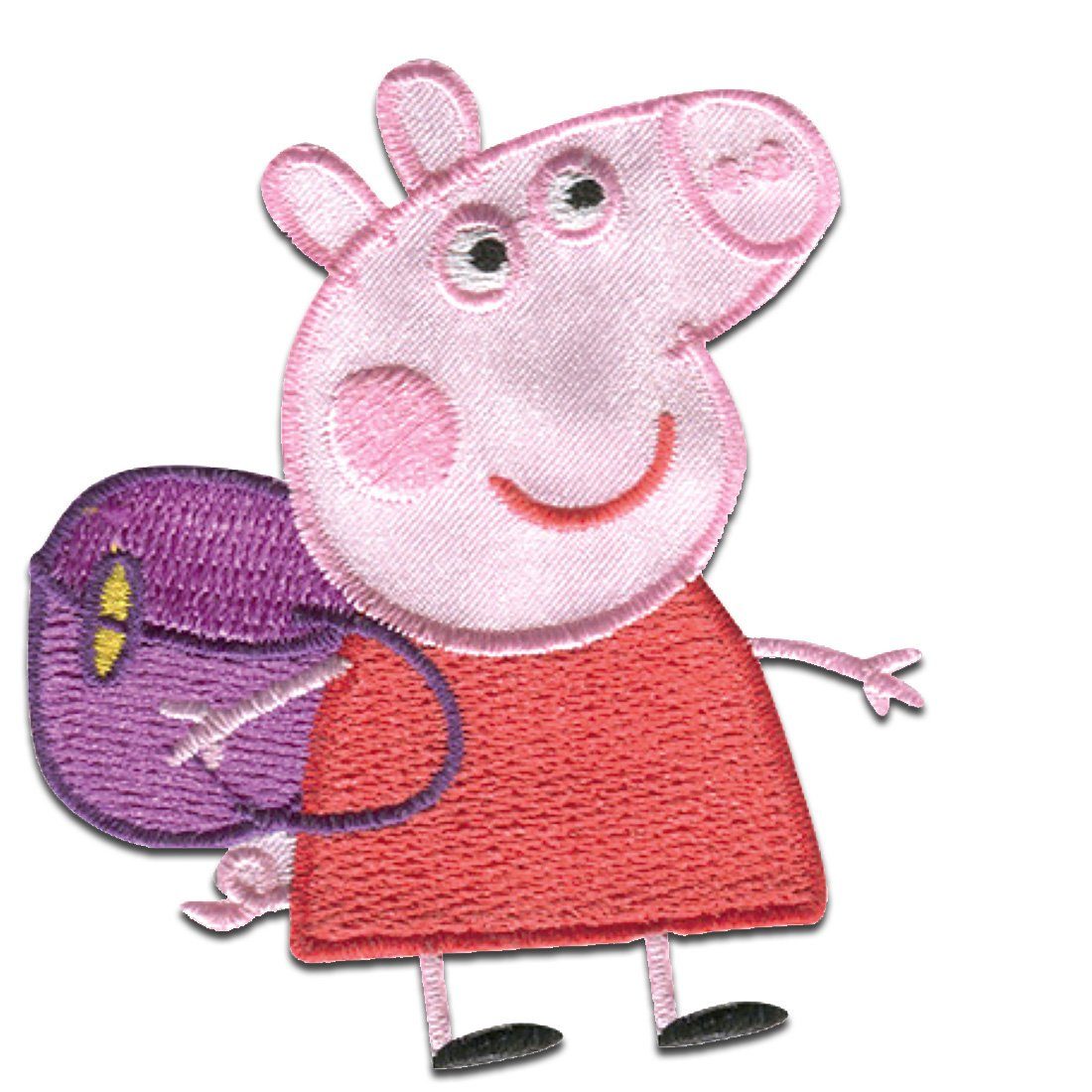 Peppa Pig Пластырь, Polyester, Peppa Wutz © Rucksack - Пластырь, Bügelbild, Aufbügler, Applikationen, Patches, Flicken, zum aufbügeln, Größe: 6,0 x 7,0 cm