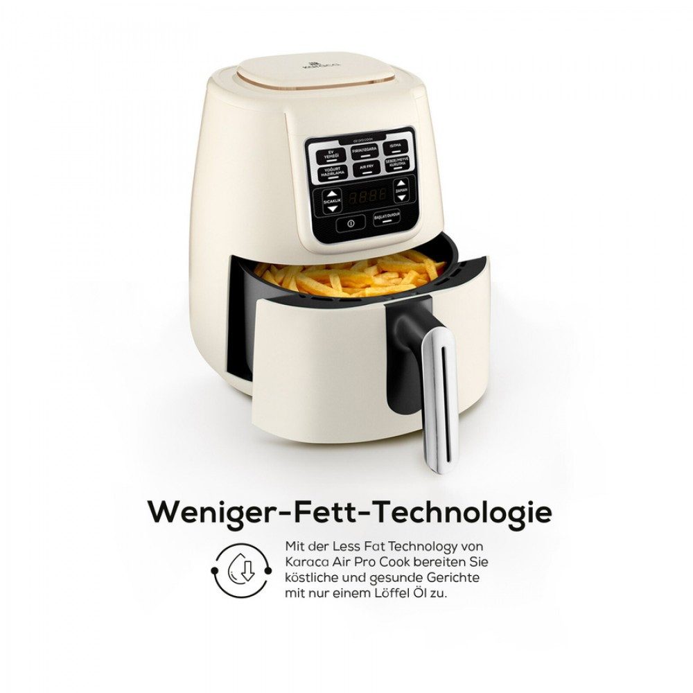 Karaca Heißluftfritteuse, Air Cook XL 2 in 1 Heißluftfritteuse Starlight, 4L, 1550W