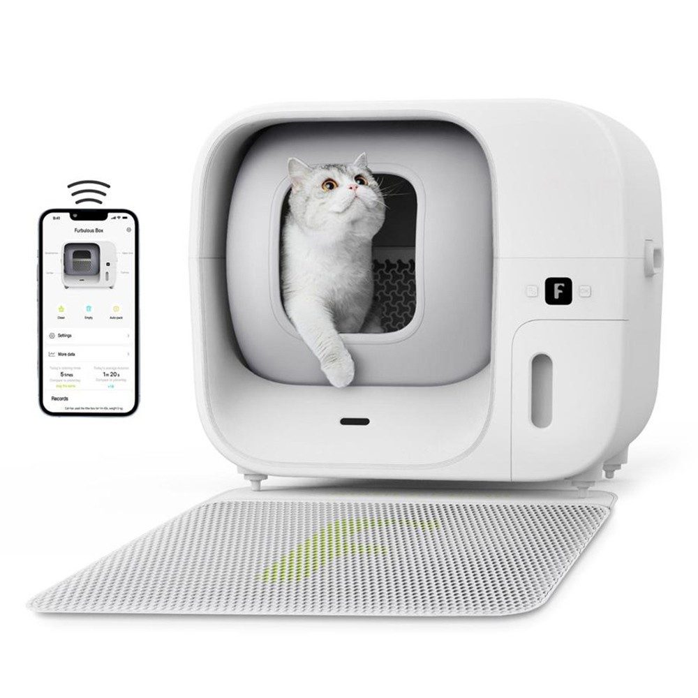 Katzenecktoilette 60L Large Capacity, Automatische Selbstreinigung und Selbstverpackung