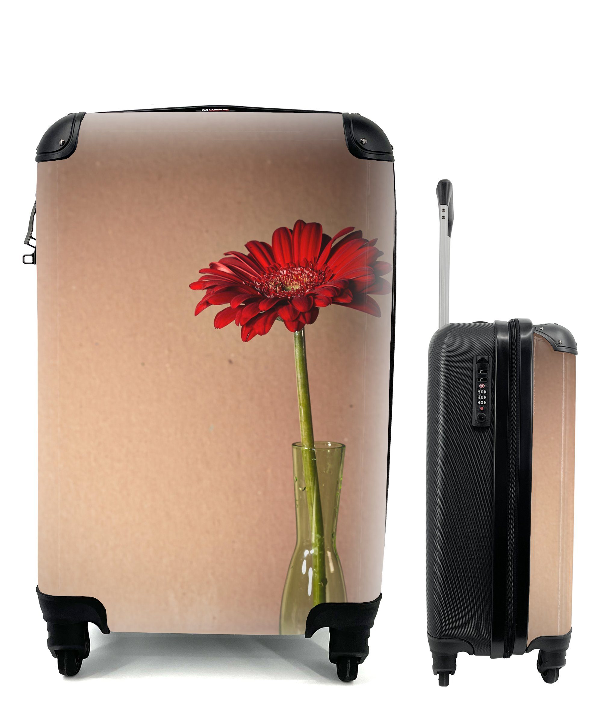 MuchoWow Handgepäckkoffer Blume - Vase - Stilleben, 4 Rollen, Reisetasche mit rollen, Handgepäck für Ferien, Trolley, Reisekoffer