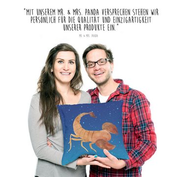 Mr. & Mrs. Panda Dekokissen Sternzeichen Skorpion - Sternenhimmel Blau - Geschenk, Dekokissen, So