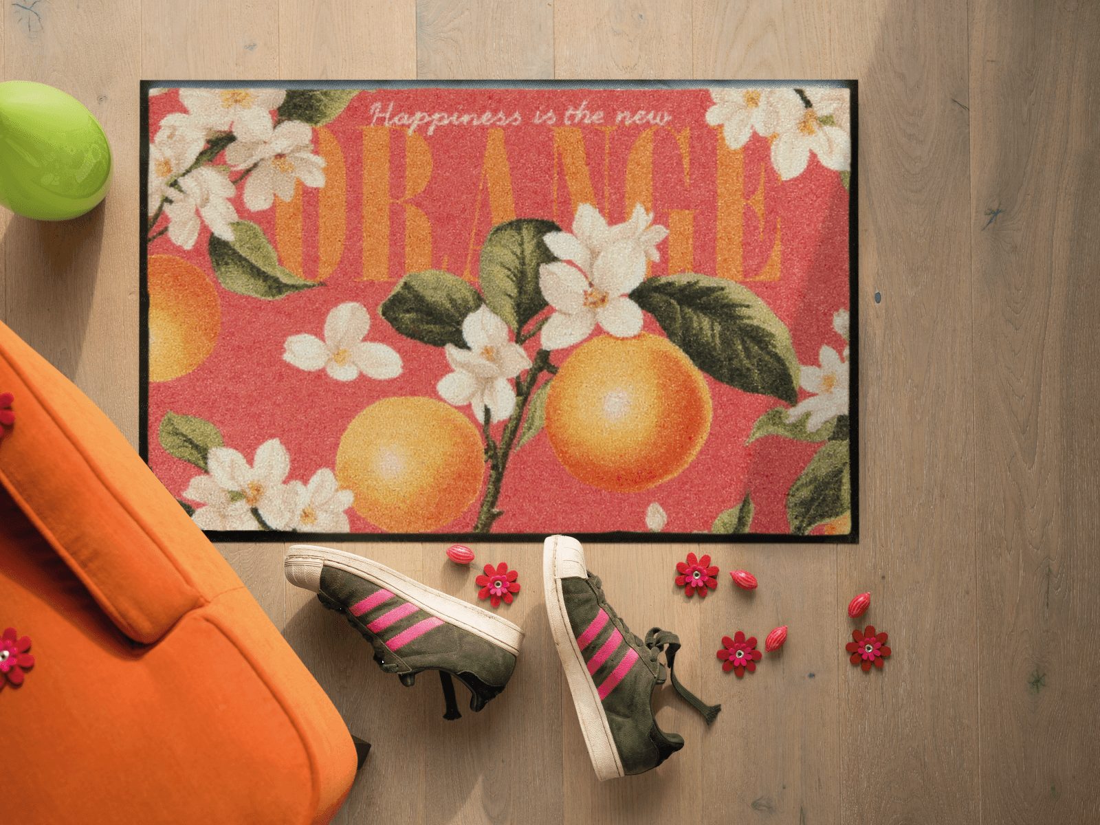 Salonloewe Fußmatte Salonloewe HAPPY ORANGE Fußmatte günstig online kaufen