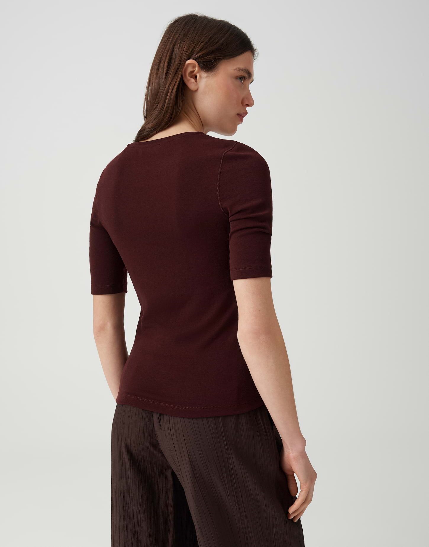 OPUS 3/4-Arm-Shirt mit feiner Mélange Slim Fit Vielseitig kombinierbar für casual Looks