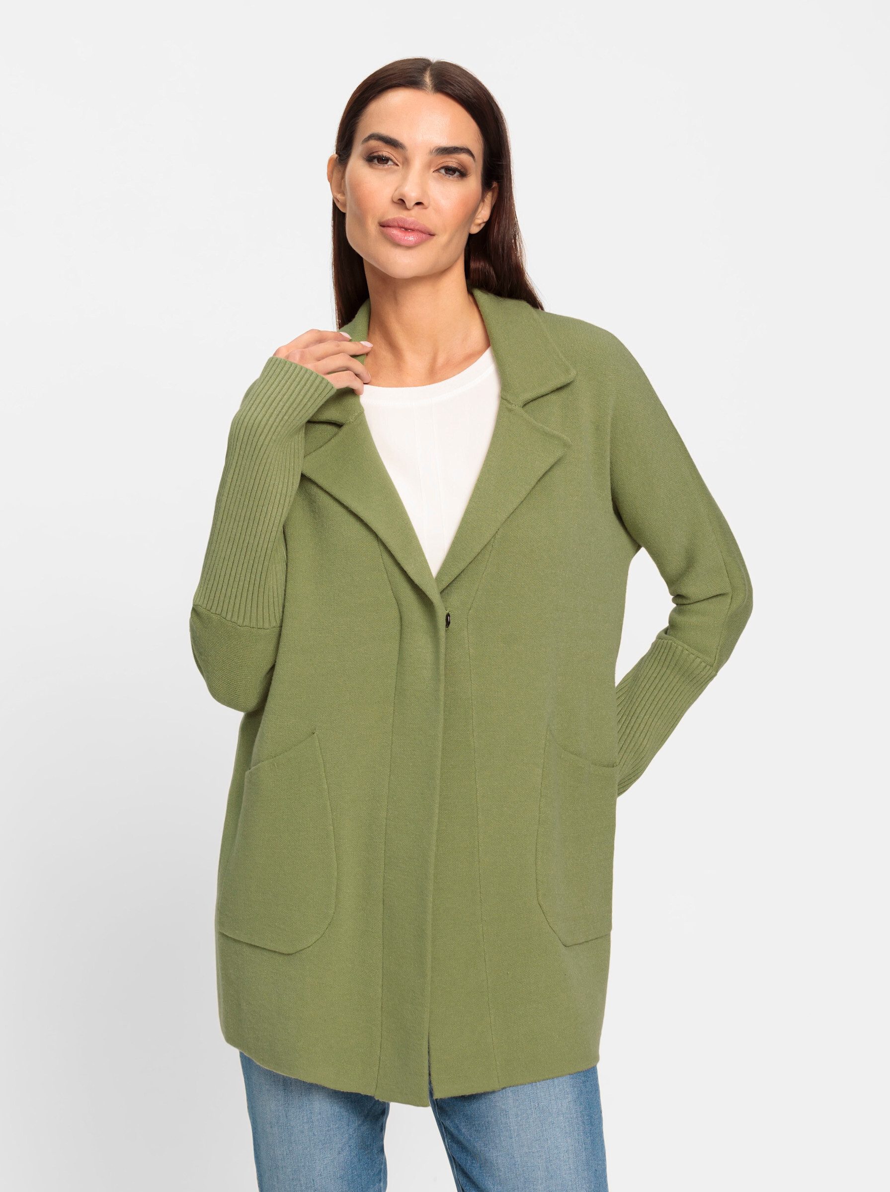 heine Strickjacke Strickjacke Langarm Feinstrick