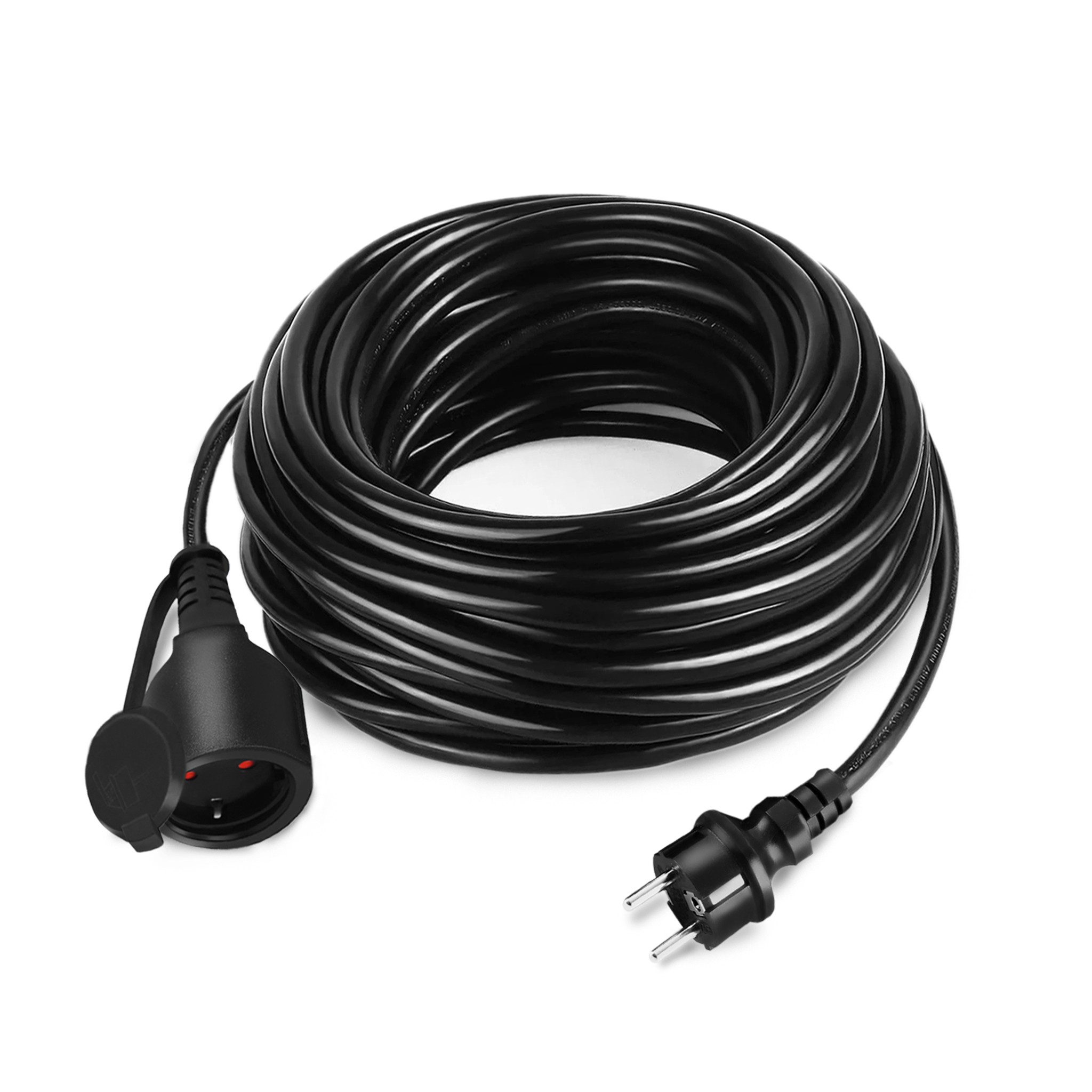 FIVMEN Verlängerungskabel mit Schutzkappe Outdoor, Einsatz Verlängerungskabel, (2000 cm), für den Außenbereichm, Verlängerung Stromkabel 3500W