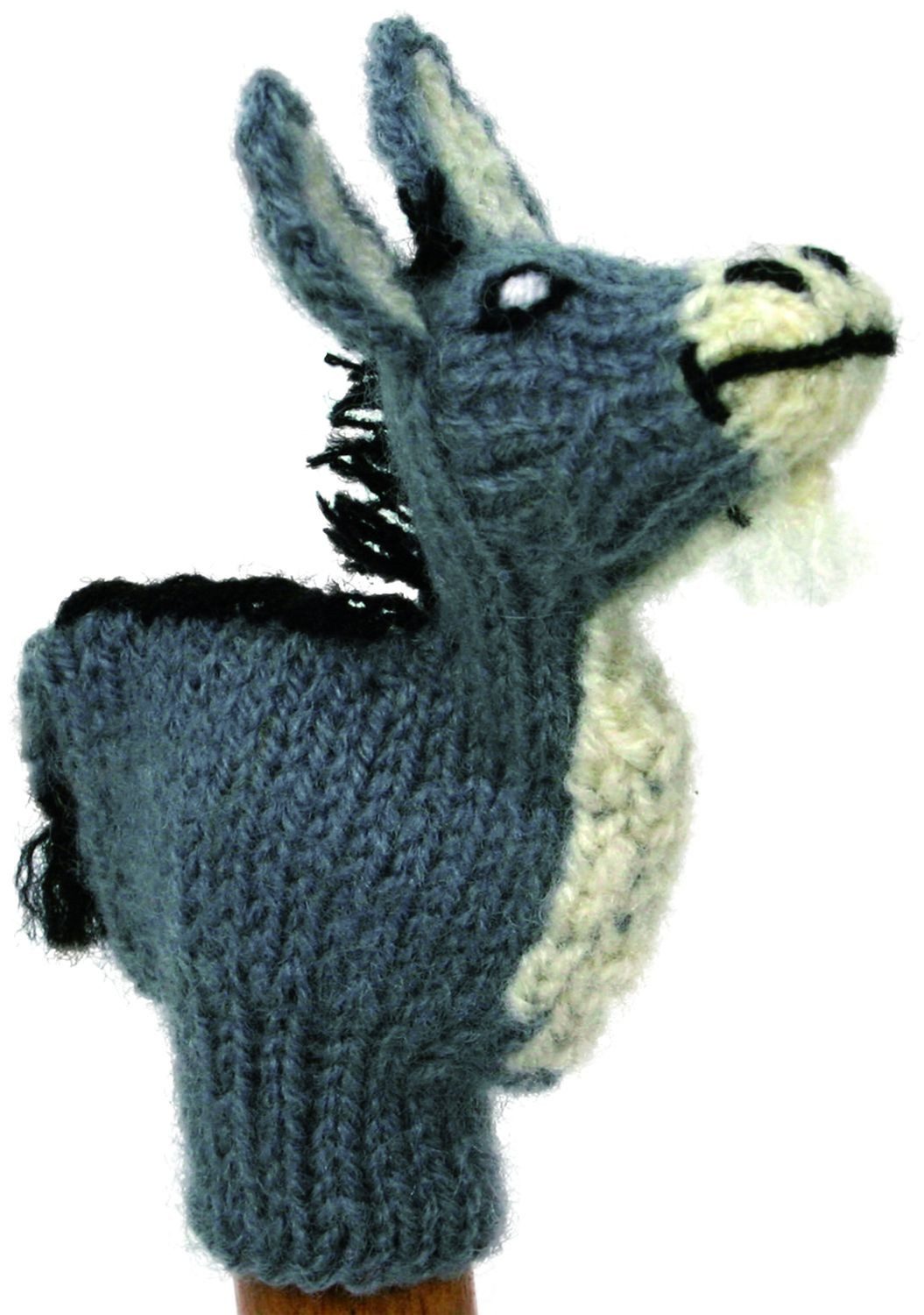 El Puente Fingerpuppe Gestrickte Fingerpuppe "Esel", Handmade, Handmade