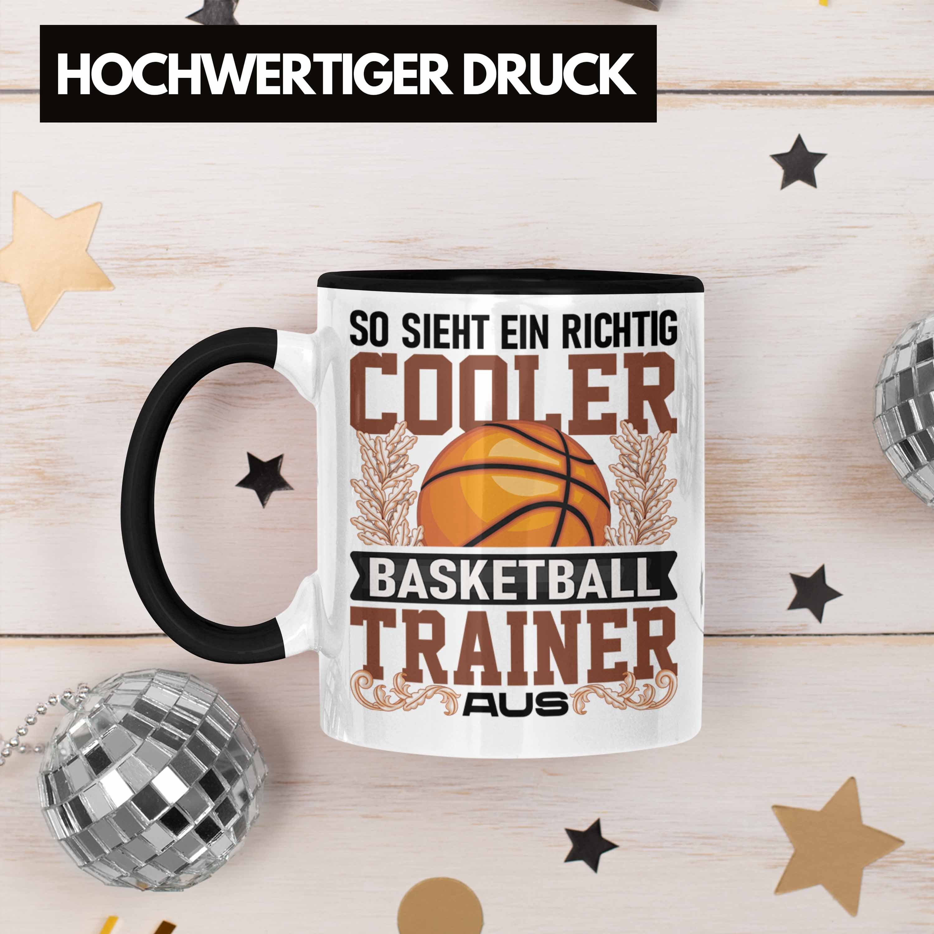 Trendation Spruch Tasse Sieht Schwarz Trendation - Basketball Geschenk Tasse Lustig So Trainer