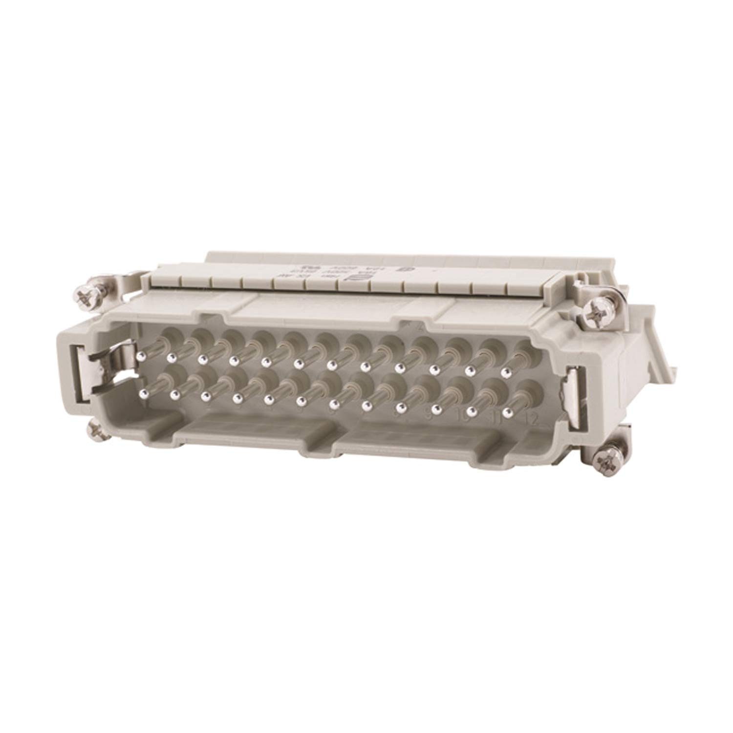 Harting DIN-Stecker Titel:Han 24ES Anschlussverteiler Stifteinsatz (M) ""links"" Käfigzugf, "Querschnitt 0,14mm² - 2,5mm²", "Querschnitt AWG26 - AWG14"