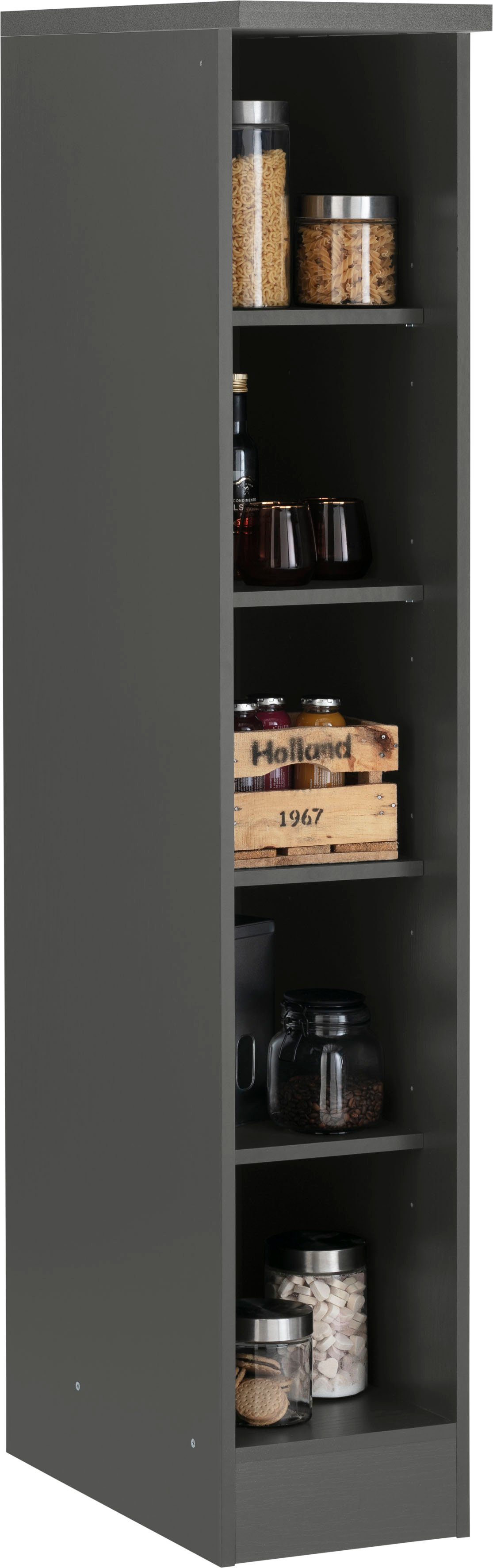 KOCHSTATION Küchenregal KS-Colmar, 30 cm breit, 165 cm hoch, 4 verstellbare günstig online kaufen