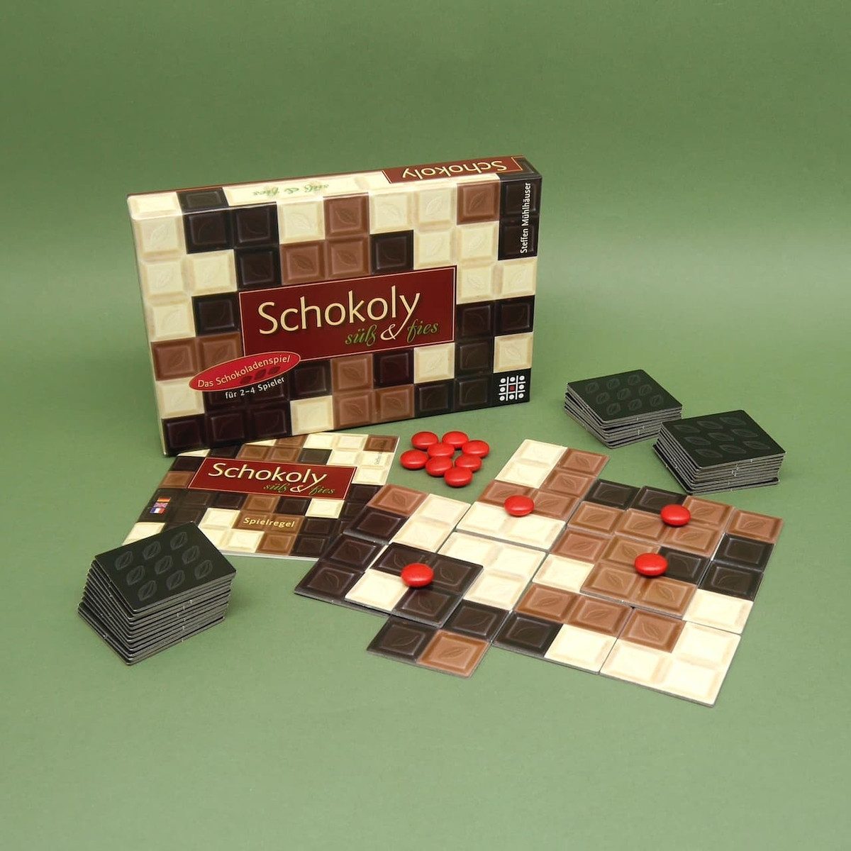 ROMBOL Игры для мозга Spiel SCHOKOLY - Das Schokoladenspiel, süß und fies, Legespiel, Autorenspiel