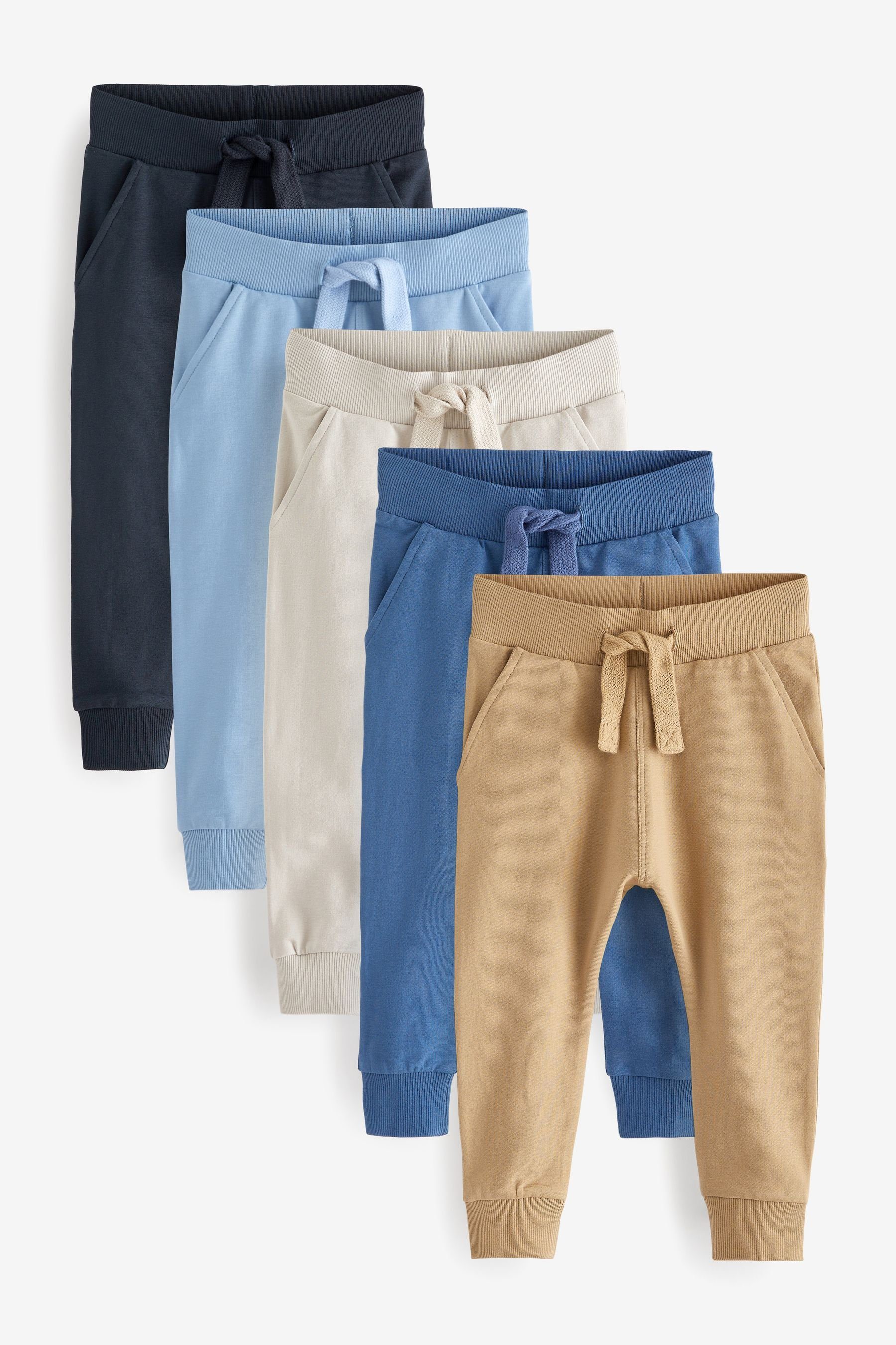 Blue/Tan 5er-Pack (5-tlg) Brown/Stone Jogginghose im Natural Next Jogginghose