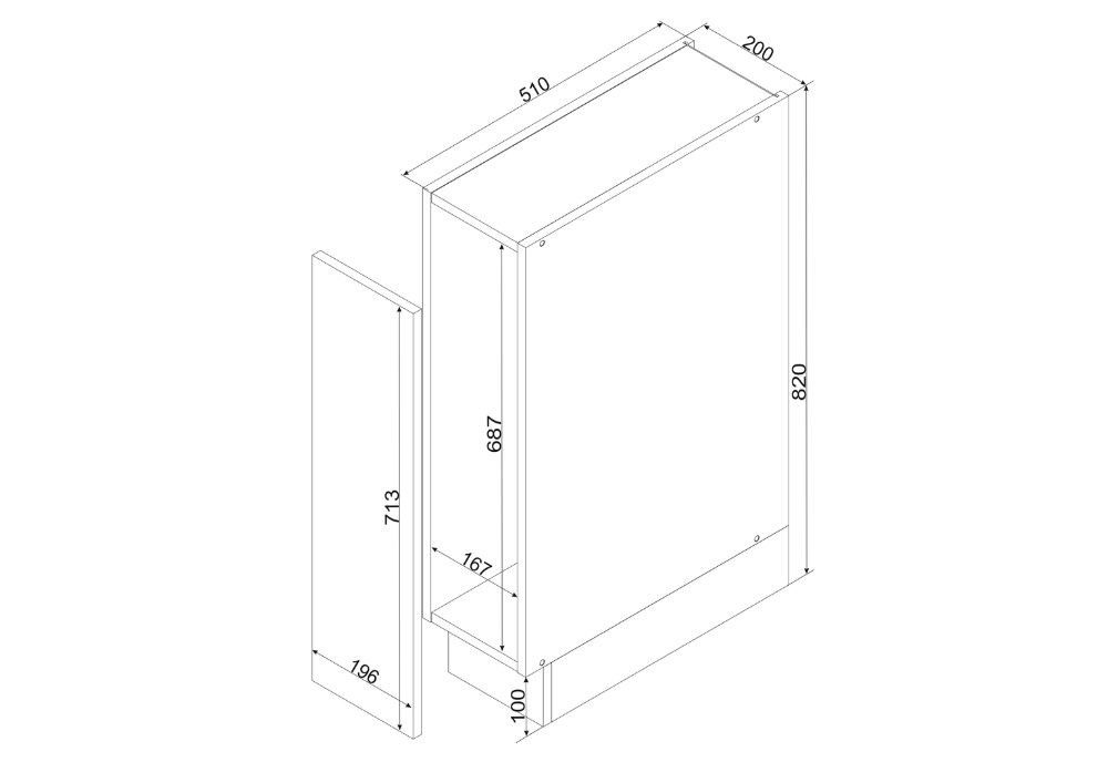 ROYAL24_MARKT Apothekerschrank - SONJA - Perfekte Ergänzung für moderne Küchen (Küchen Apothekerschrank, 1-St., Premium - Sonja D20 CARGO) Premium - Modern - Exzellent