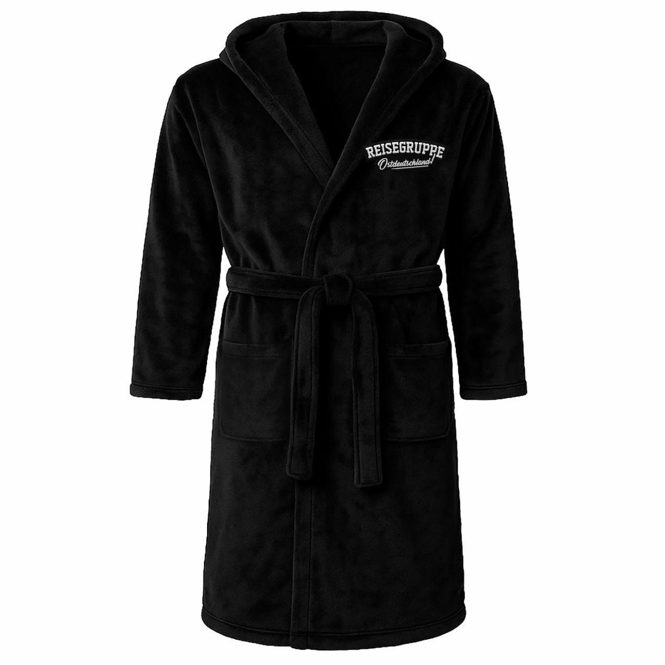 deinshirt Bademantel Reisegruppe Ostdeutschland, lange Länge, 100% Polyeste günstig online kaufen