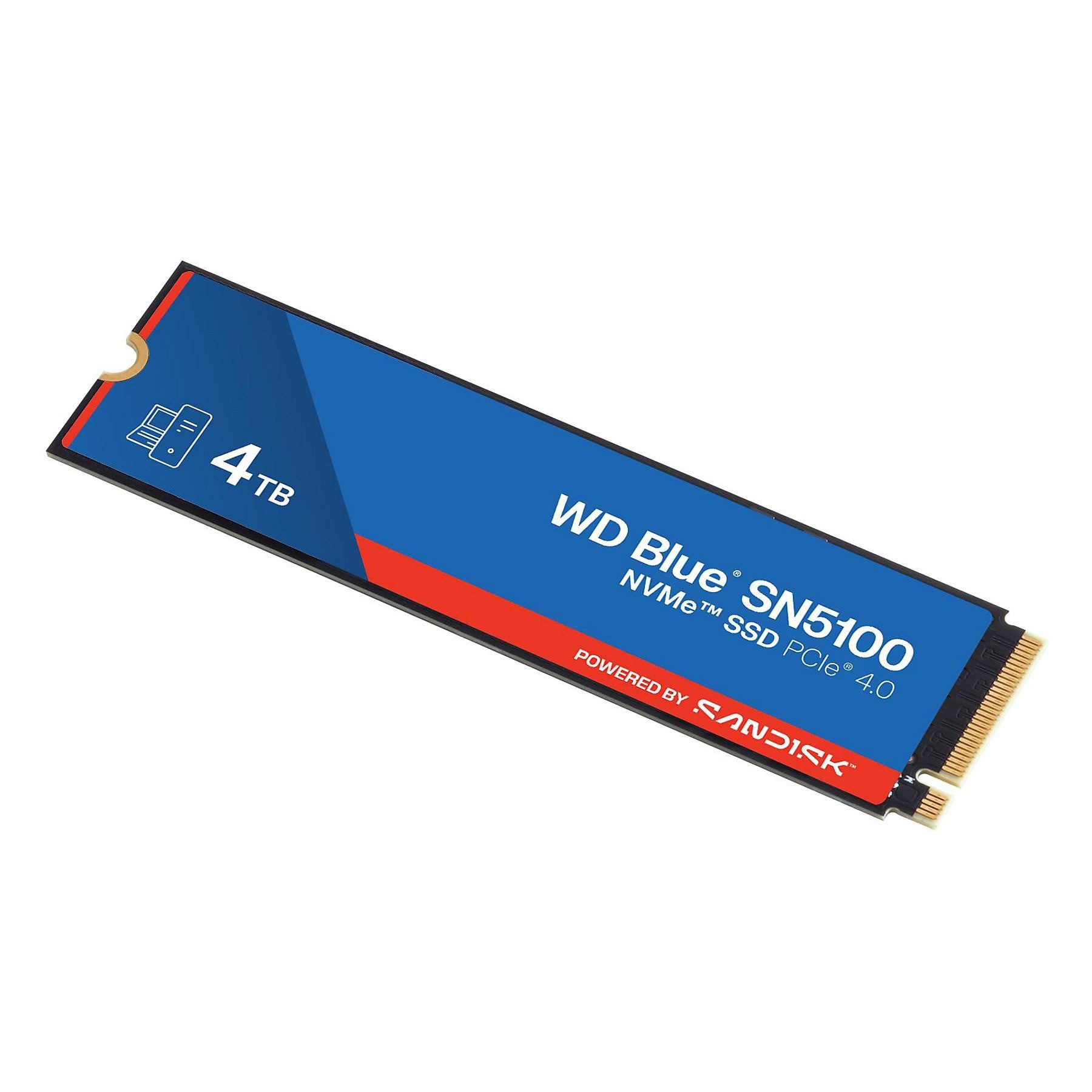 Western Digital SN5100 4TB NVMe SSD Gaming Gen4 M.2 2280 4000GB interne SSD (4 TB) M.2" 5500 MB/S Lesegeschwindigkeit, 5000 MB/S Schreibgeschwindigkeit, nCache 4.0, PCIe 4.0 NVMe, WD Controller-Technologie