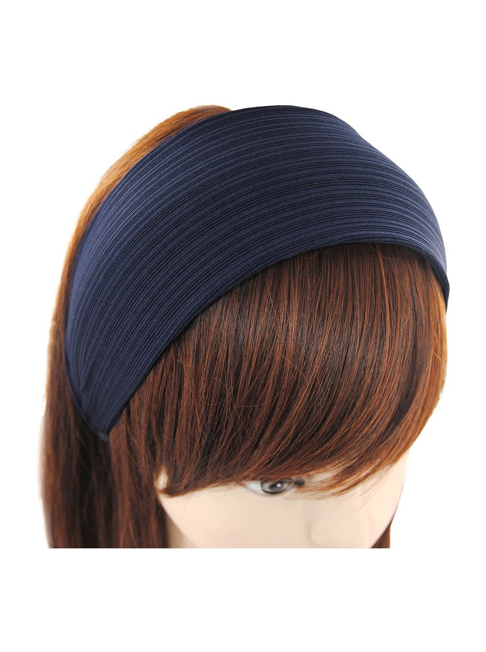 axy Haarreif Breiter Haarreif aus Plissiertem Stoff Wunderschönes Design, Damen Breiter Haarreif Haarband Haarreifen