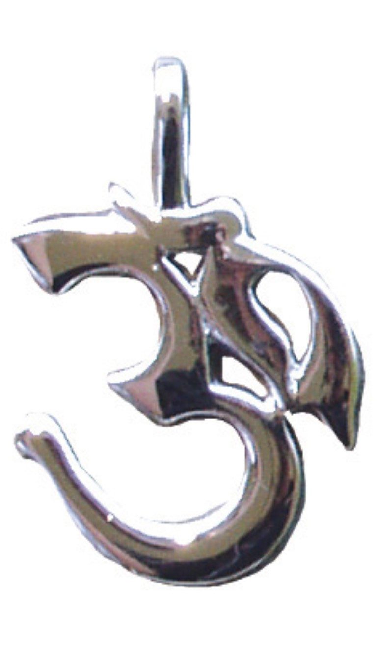 Saraswati Kettenanhänger Anhänger "Om" 1,5cm Silber 925 1,4g