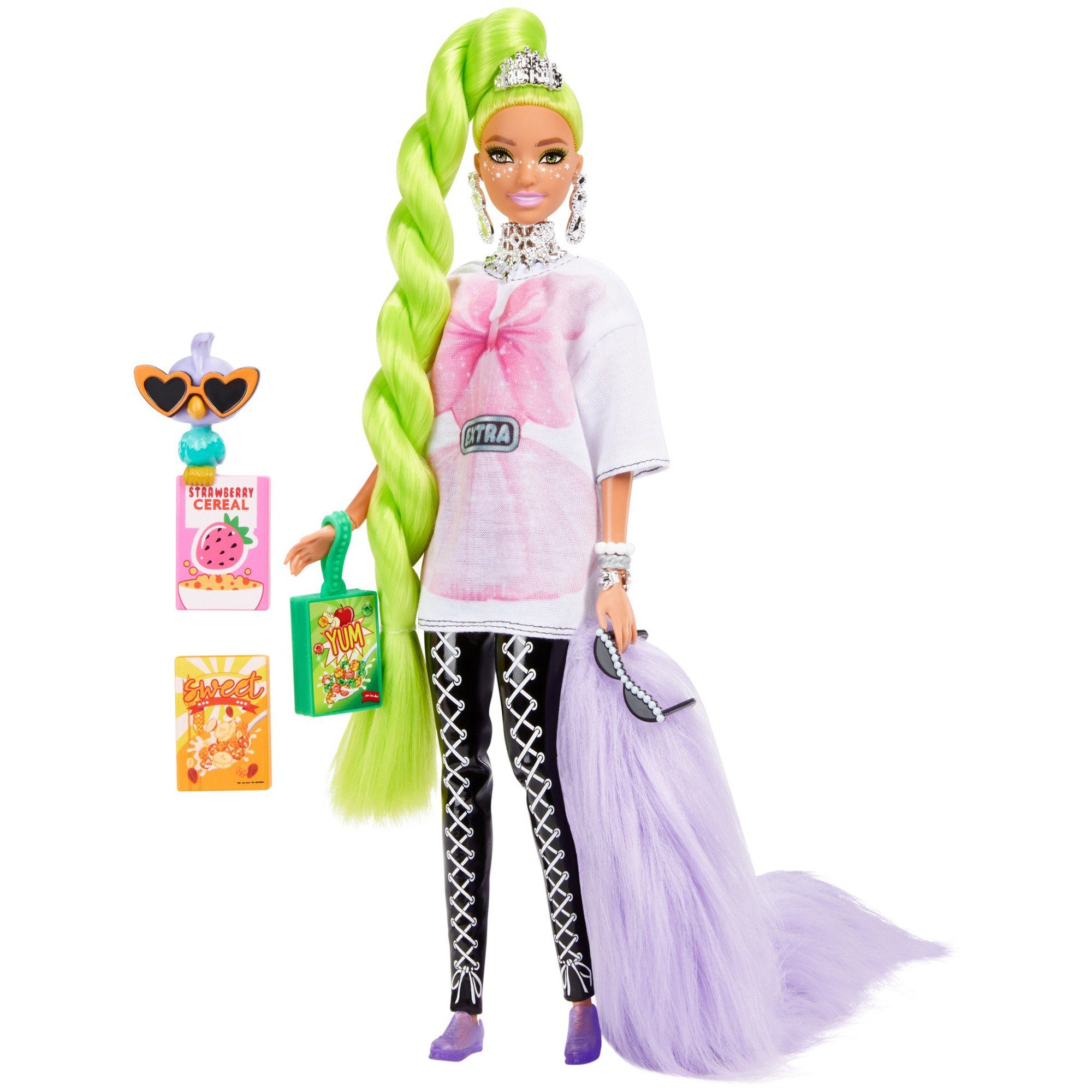 Mattel® Babypuppe Barbie Barbie Extra Puppe Neongrünes Haar