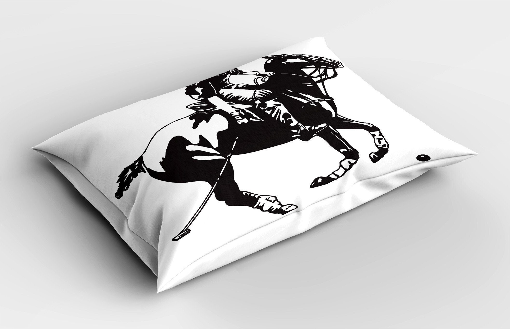 King Abakuhaus Size Polo-Spieler Standard Gedruckter (1 einem Tier Kissenbezug, Pferd Dekorativer Stück), Kissenbezüge auf