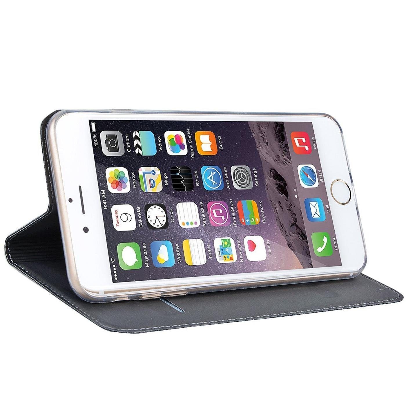 CoolGadget Handyhülle Magnet Case Handy Tasche für Apple iPhone 7 Plus / 8 Plus 5,5 Zoll, Hülle Klapphülle Ultra Slim Flip Cover für iPhone 8 Plus Schutzhülle