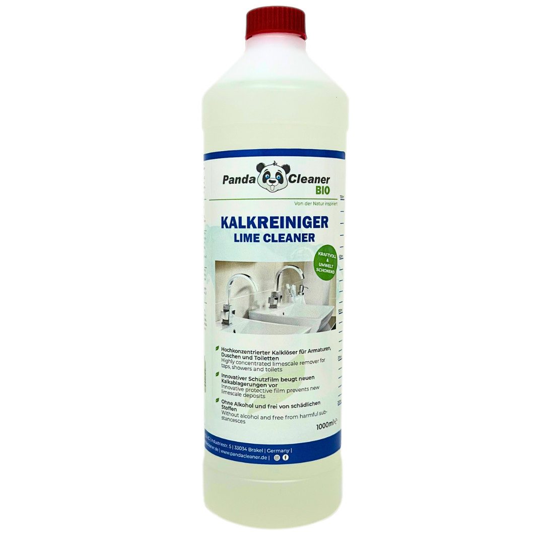 PandaCleaner Kalkreiniger - Kalkreinigungsspray - Kalk & Schmutz Reiniger Kalklöser (1L Intensiv-Kalkentferner)