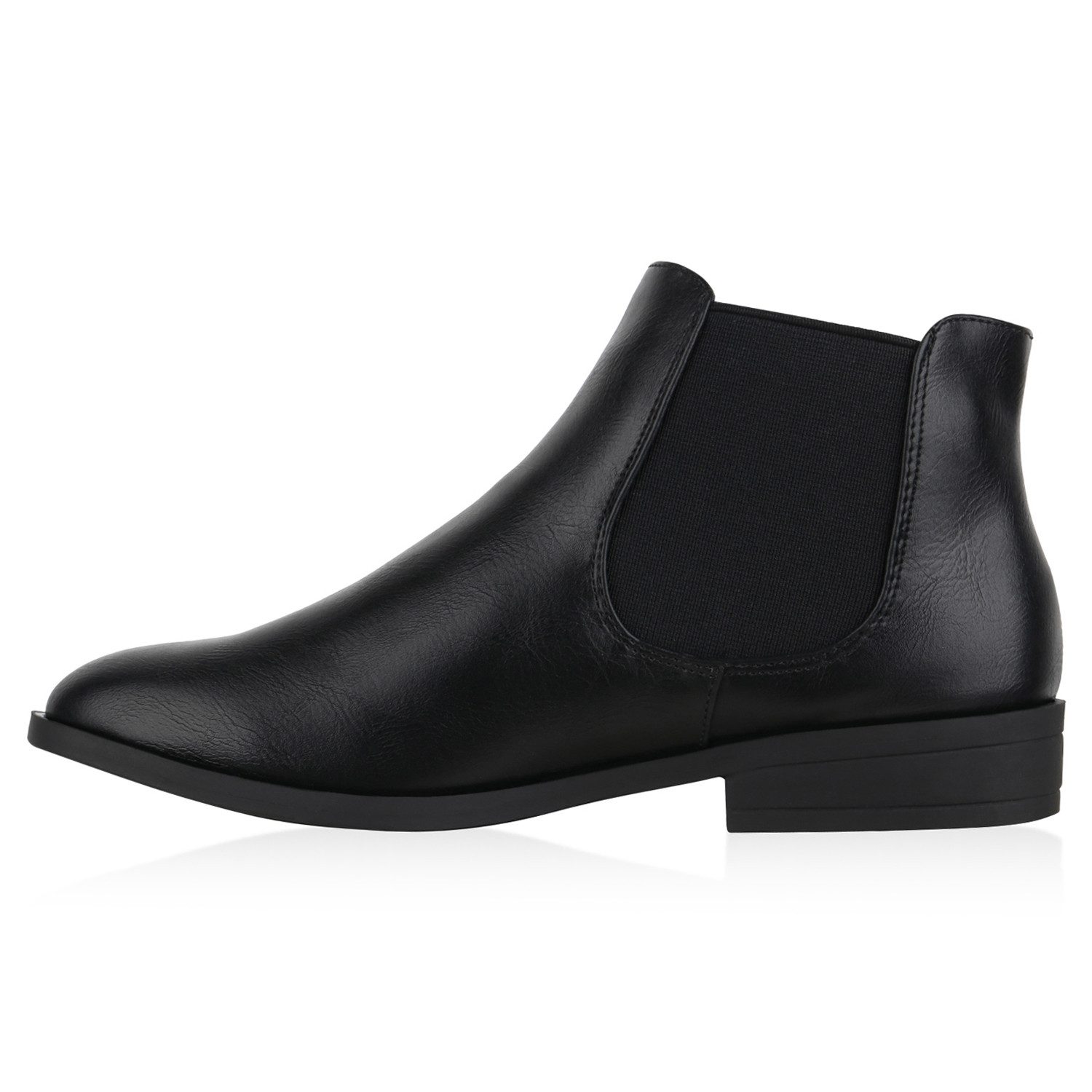 VAN HILL 835613 Chelseaboots Damen Stiefeletten Chelsea Boots Blockabsatz Kurzschaft-