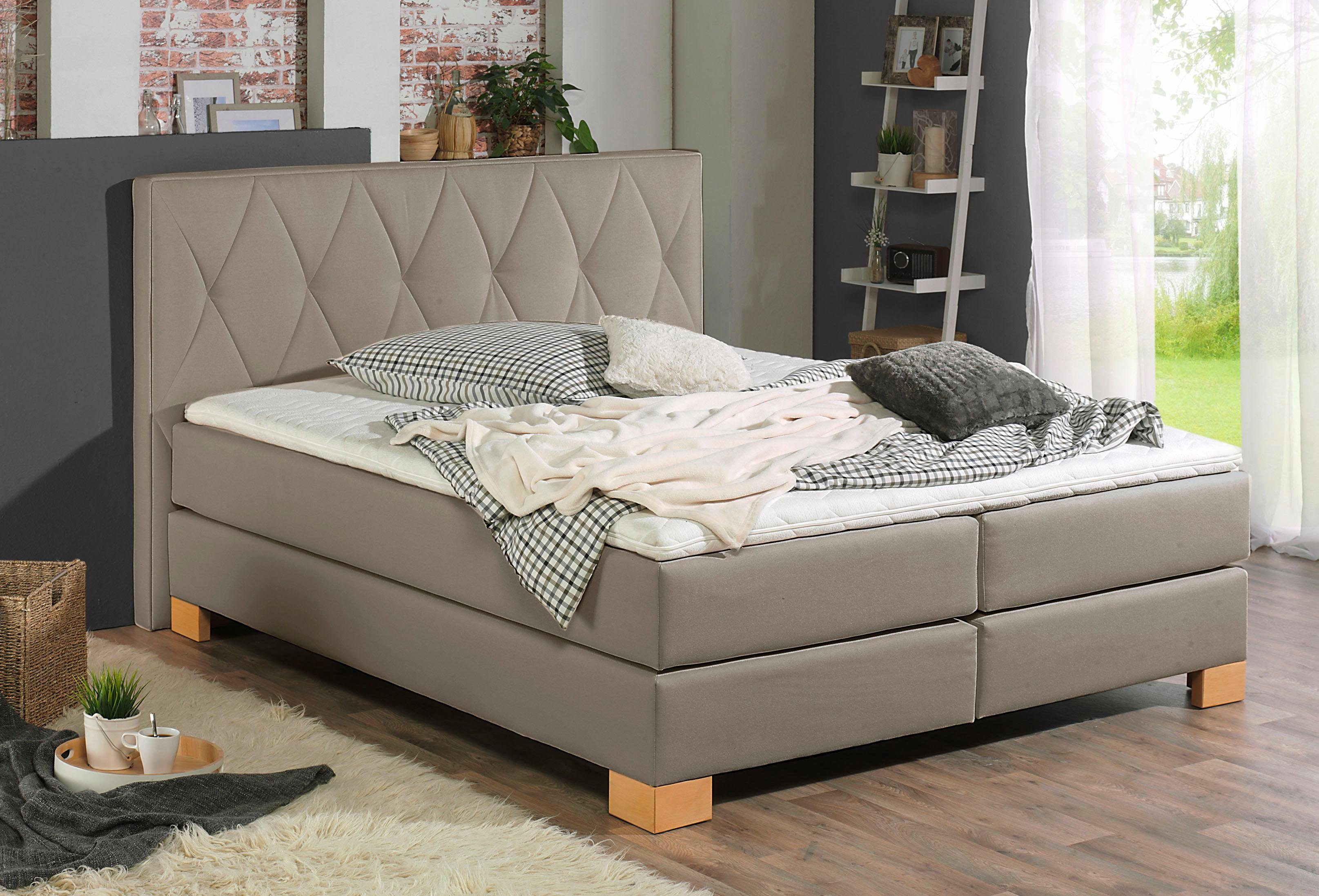 Home affaire Boxspringbett Merino, incl. Kaltschaumtopper, günstig online kaufen