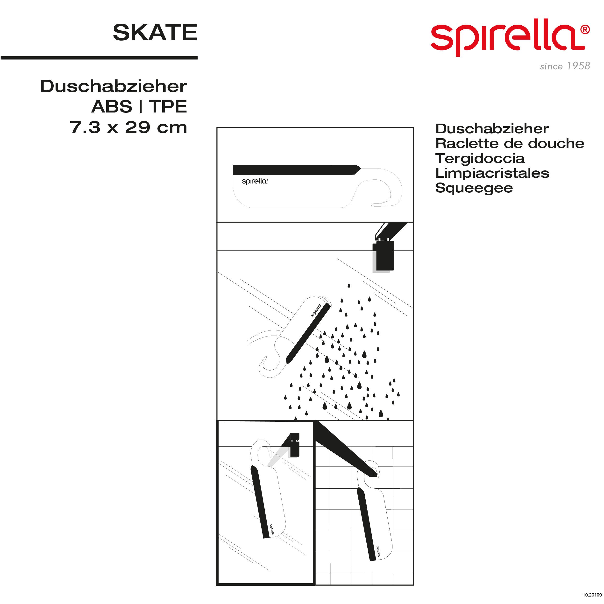 spirella Duschabzieher Spirella Bad- und Duschabzieher Badezimmerwischer "Skate Duschwischer