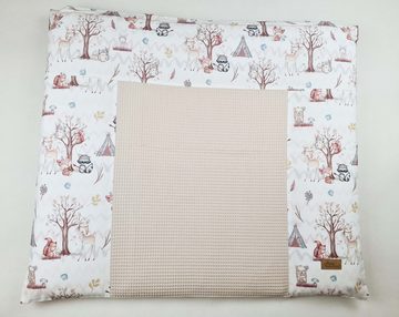 Sissis Traumland Wickelauflagenbezug Wickelauflagenbezug Waldtiere, beige, 85cm x 75cm, made in Germany