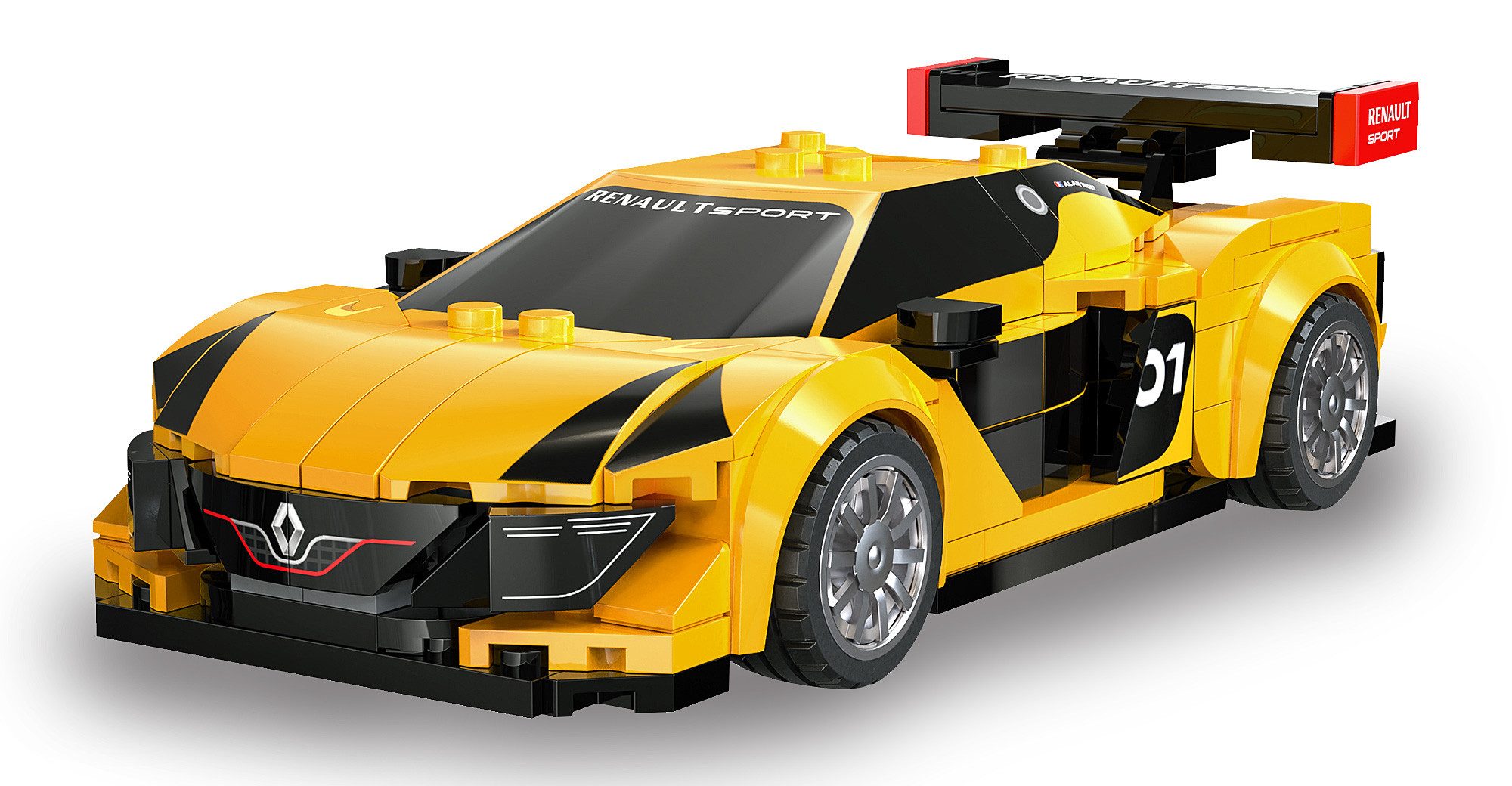 Jamara CaDA, Brick, Renault Sport RS.01 gelb (402909) Konstruktions-Spielset, (271 St), im Maßstab 1:24