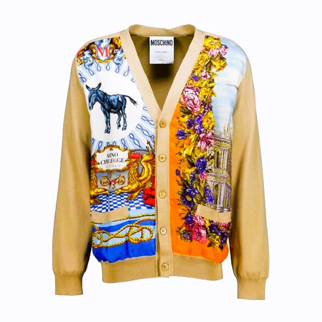 Moschino Strickjacke Moschino Herren Strickjacke, Moschino ASINO CHIL LEGGE Sweater Deko