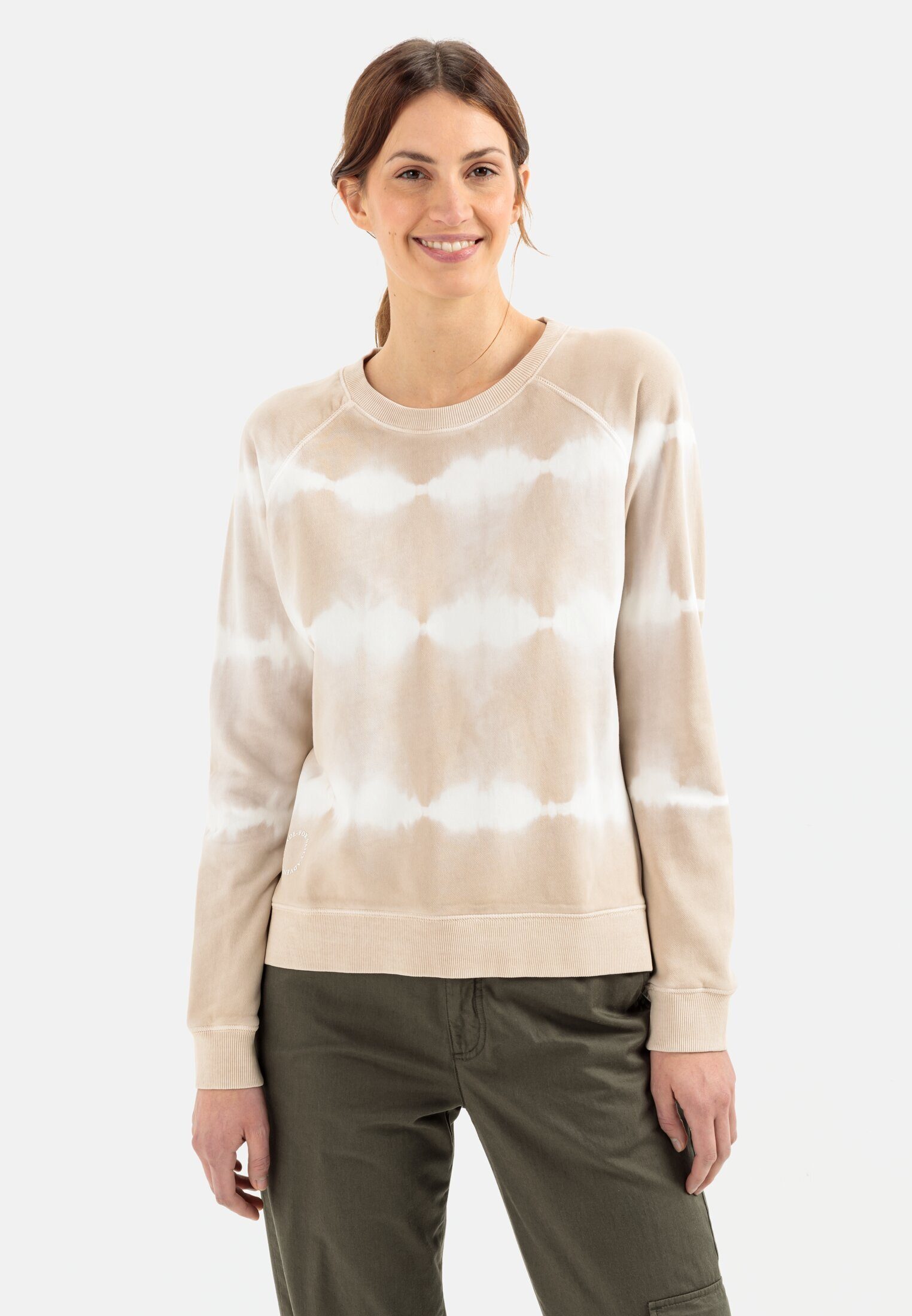 camel active Sweatshirt mit Tie-Dye Effekt Langarm Rundhals
