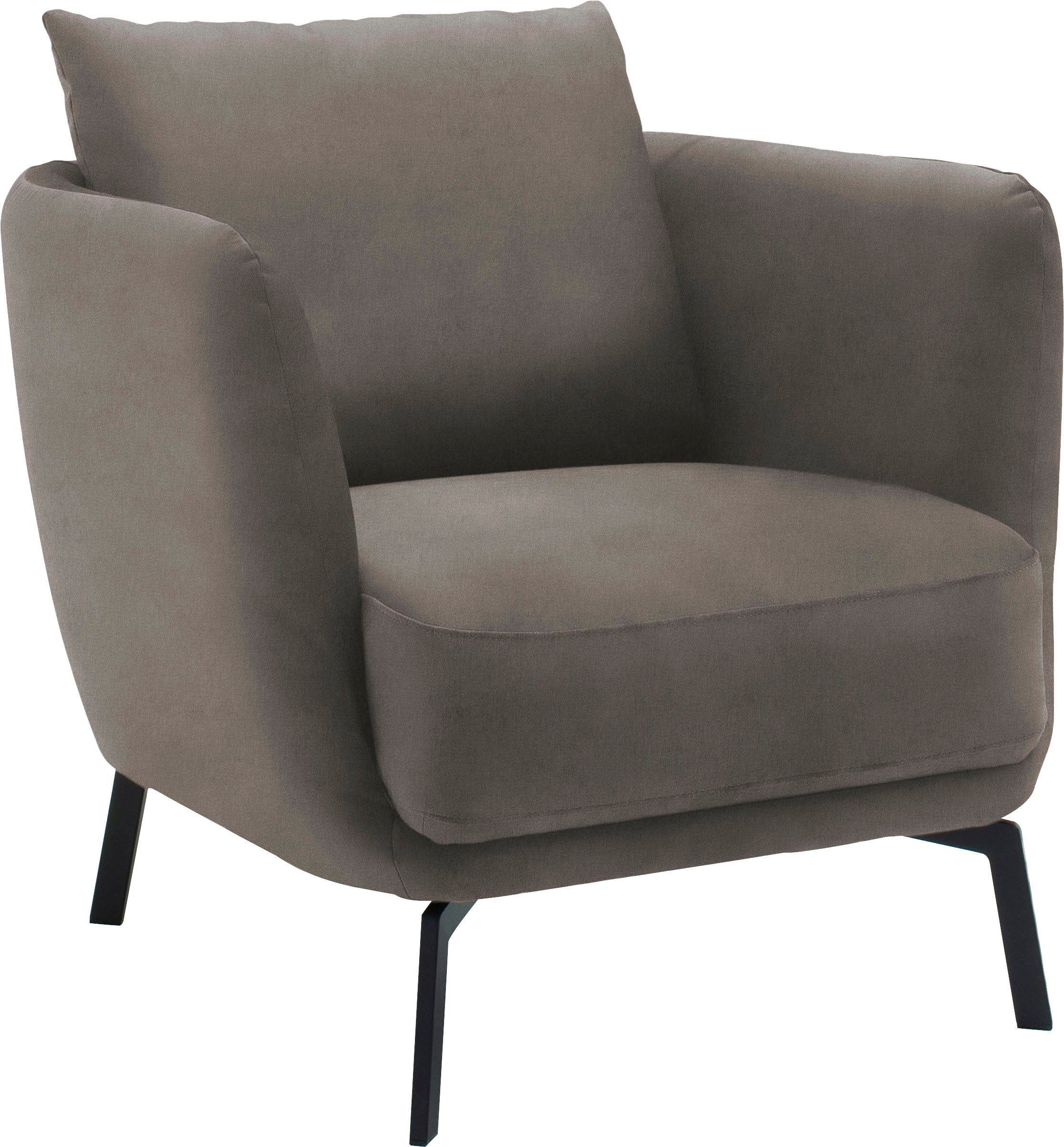 SCHÖNER WOHNEN-Kollektion Sessel Pearl - 5 Jahre Hersteller-Garantie, Maße (B/H/T): 86/68/86 cm, auch in Bouclé, Füße Metall