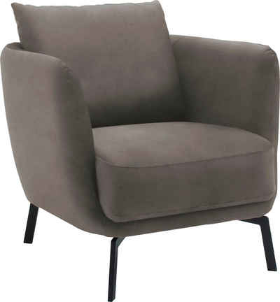 SCHÖNER WOHNEN-Kollektion Sessel Pearl - 5 Jahre Hersteller-Garantie, Maße (B/H/T): 86/68/86 cm, auch in Bouclé, Füße Metall
