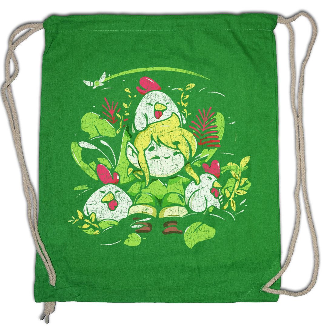 Turnbeutel L And Chickens Turnbeutel Game Gamer VG Gaming Zelda Nerd Triforce Fan