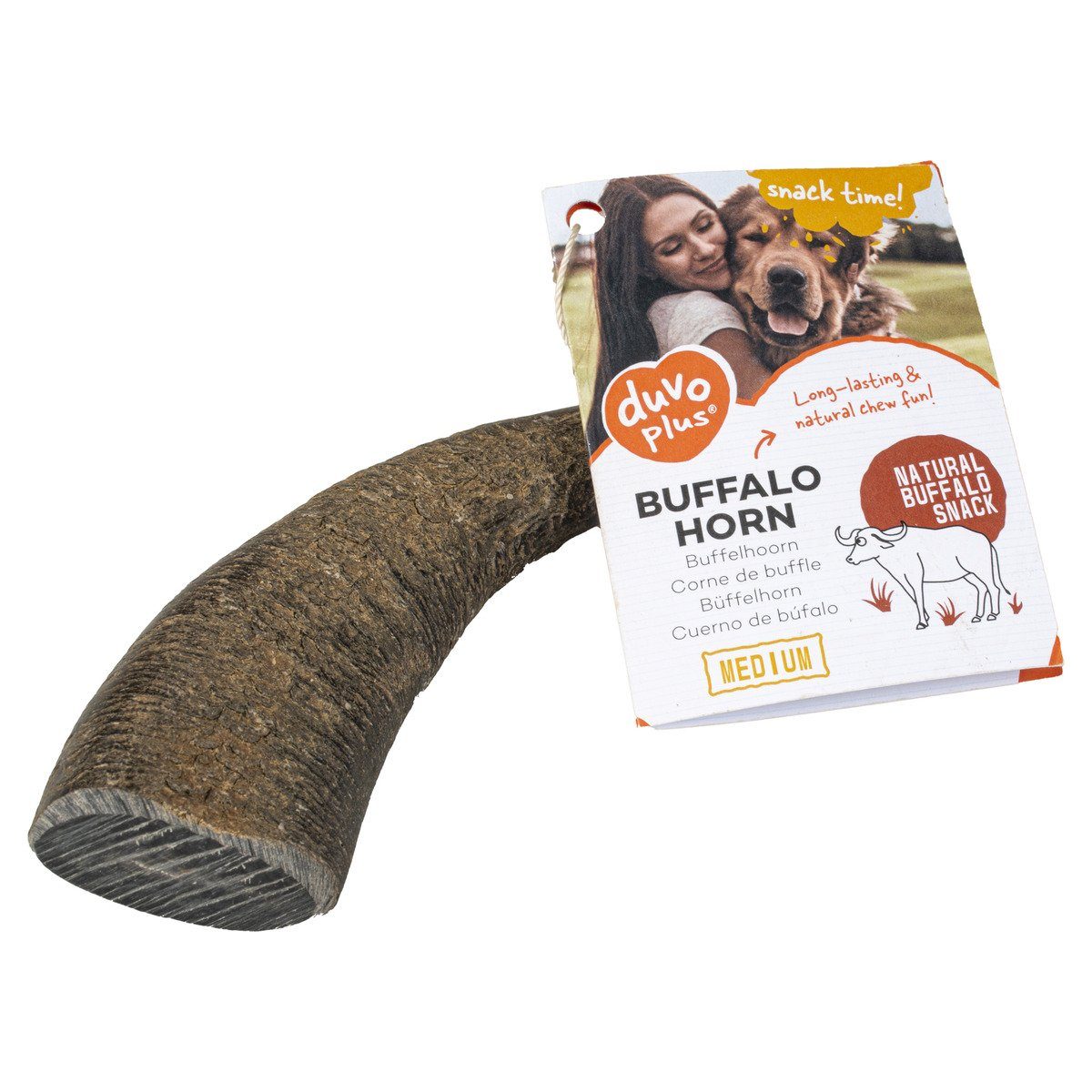 DUVO+ Kauspielzeug Büffelhorn - Kauartikel für Hunde