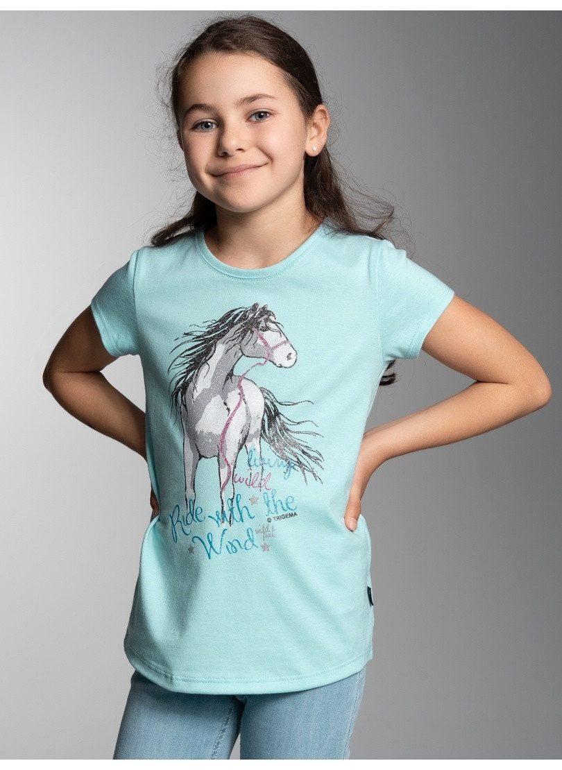 T-Shirt TRIGEMA T-Shirt mit Pferd