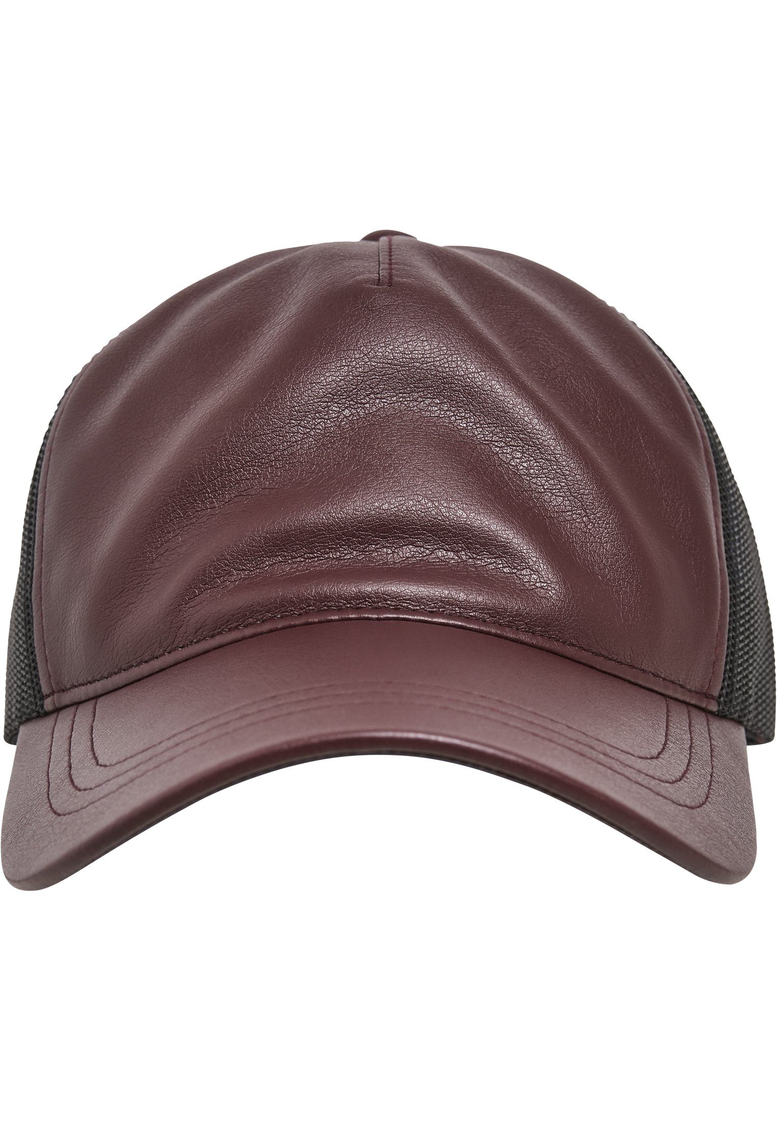 Trucker Flexfit Synthetic Leather maroon/black Cap Flex Trucker