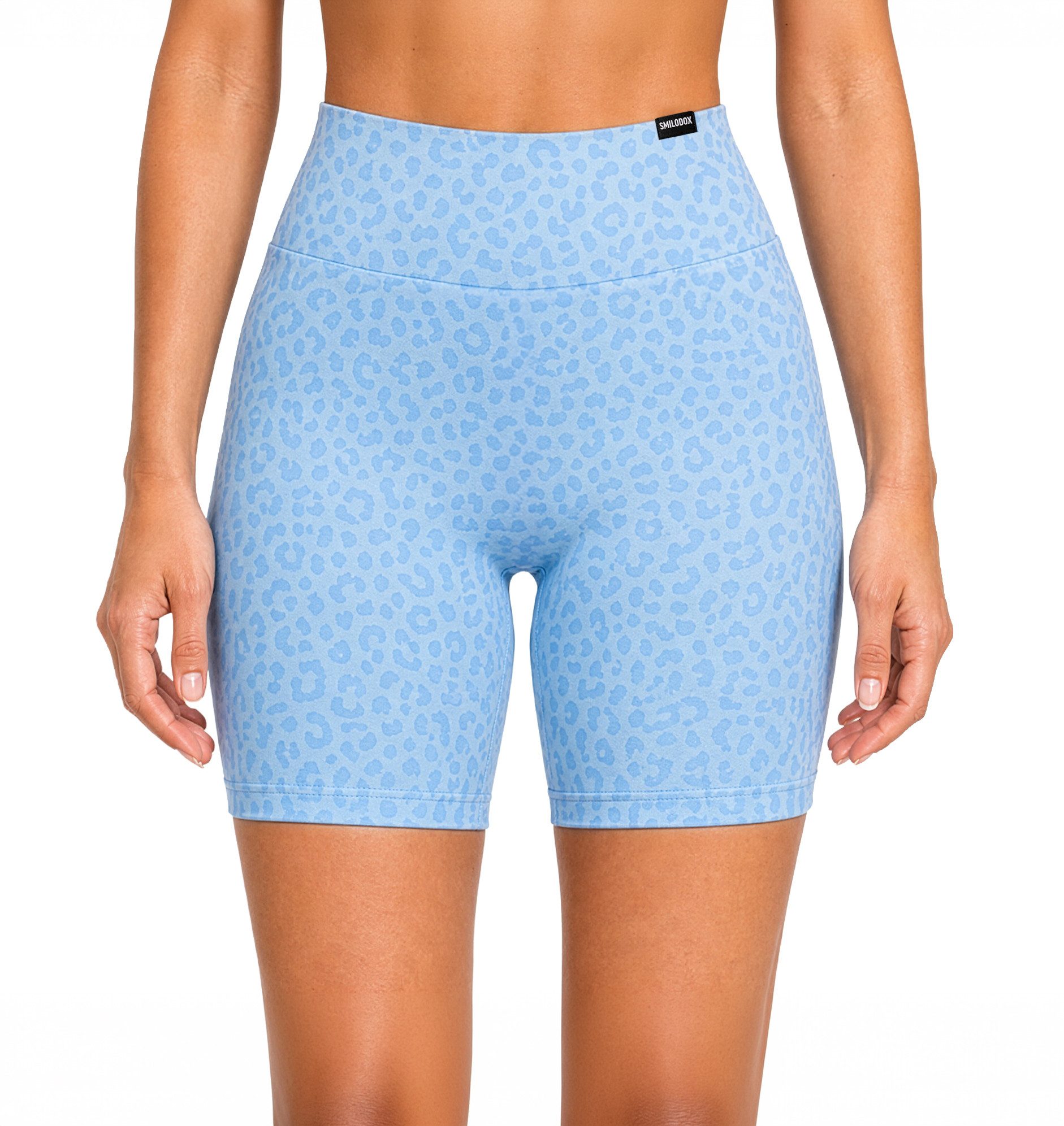 Smilodox Shorts Velvara, Leo-Muster Radlerhose, High Waist, für Gym & Yoga Yogashorts, blickdicht, 4-Wege-Stretch, schnelltrocknend
