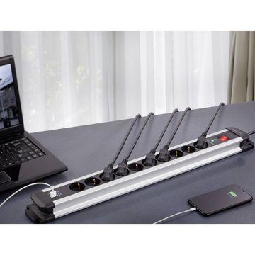 Sygonix 10fach Ü-Schutz Steckdosenleiste mit USB Steckdosenleiste, Steckdosen