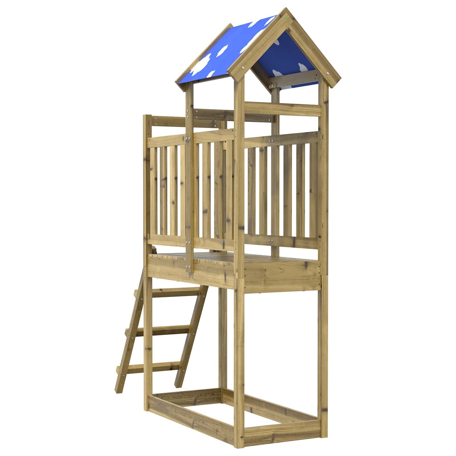 vidaXL Spielturm, Spielturm Braun Massives imprägniertes Holz