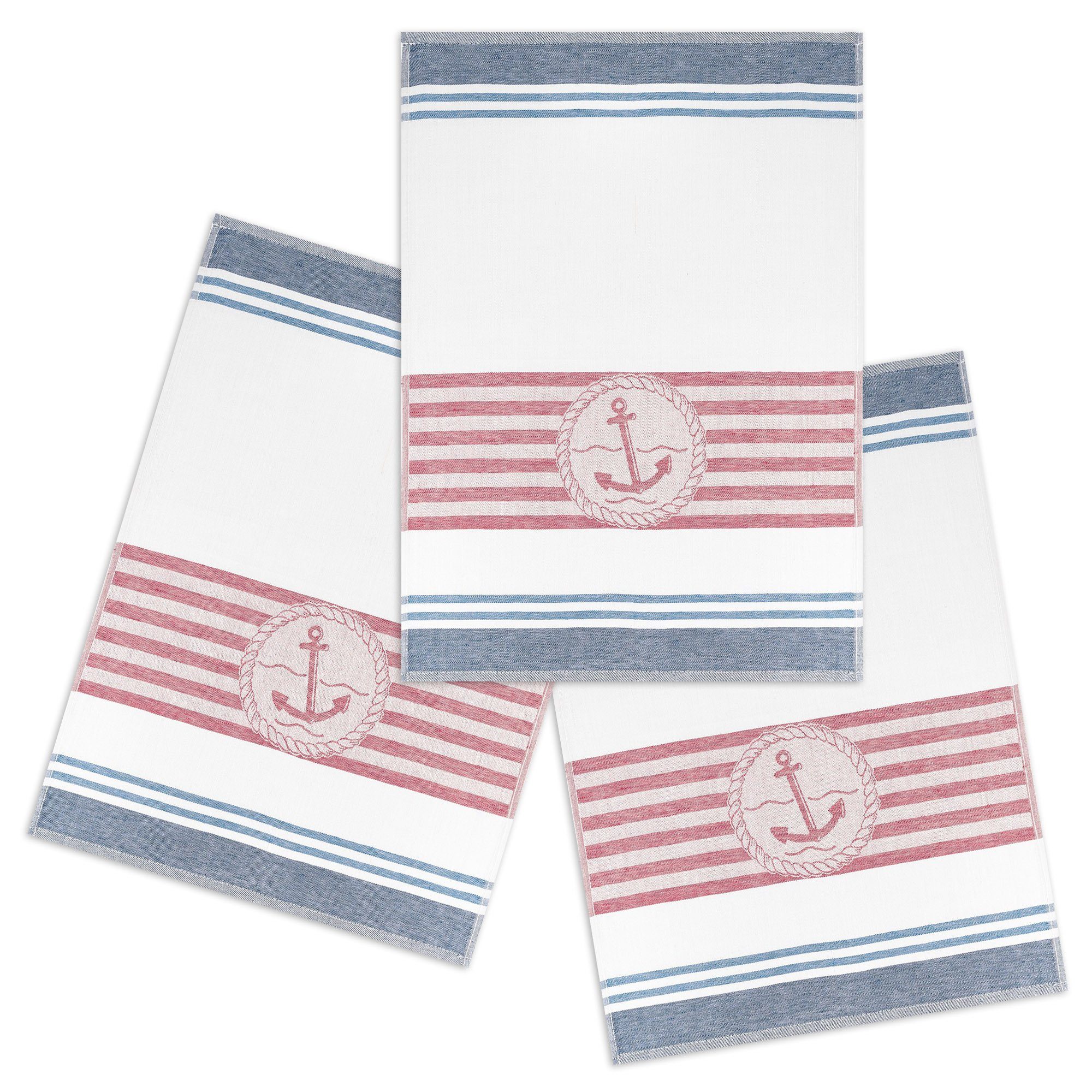 Kracht Geschirrtuch Nautic, (Set, 3-tlg., Set), günstig online kaufen