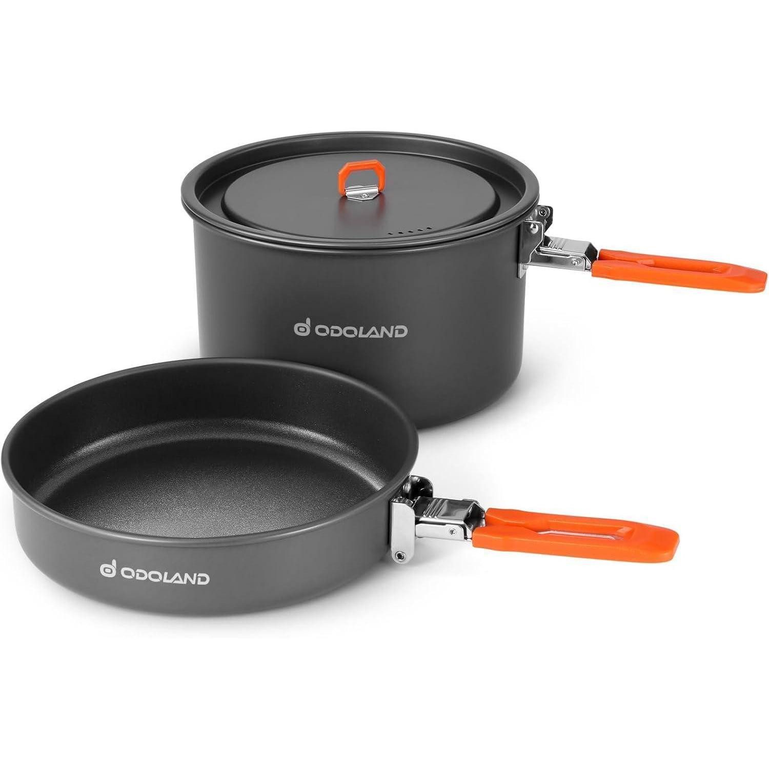 LuxusKollektion Campinglöffel Kochgeschirr Camping Set Topf Bratpfanne Outdoor Für 1-2 personen