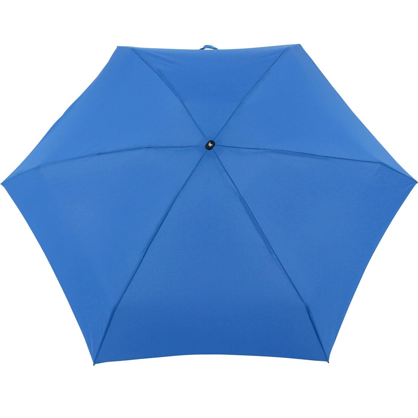 Taschenregenschirm blau cm Format, ultra-klein winziger Ultra Mini Schirm im iX-brella 15 Handy