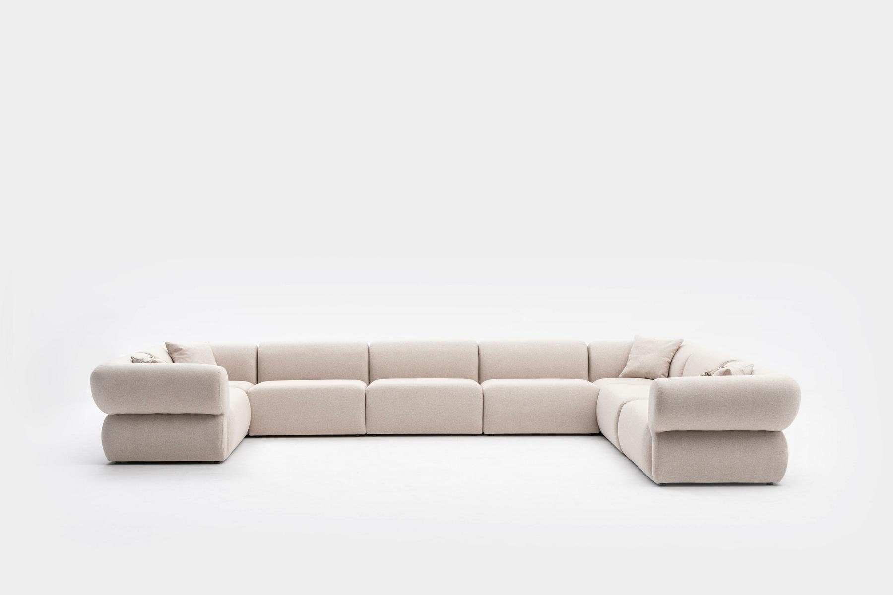 JVmoebel Ecksofa in Design Polster U-Form Möbel, Luxus Ecksofa Europe Wohnzimmer Made Sofa